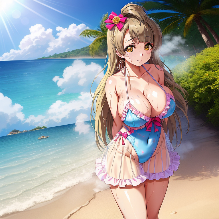 Đọc truyện hentai Tuyển tập Albums Art hentai - Chap 330 - Big breasted Kotori in bikini