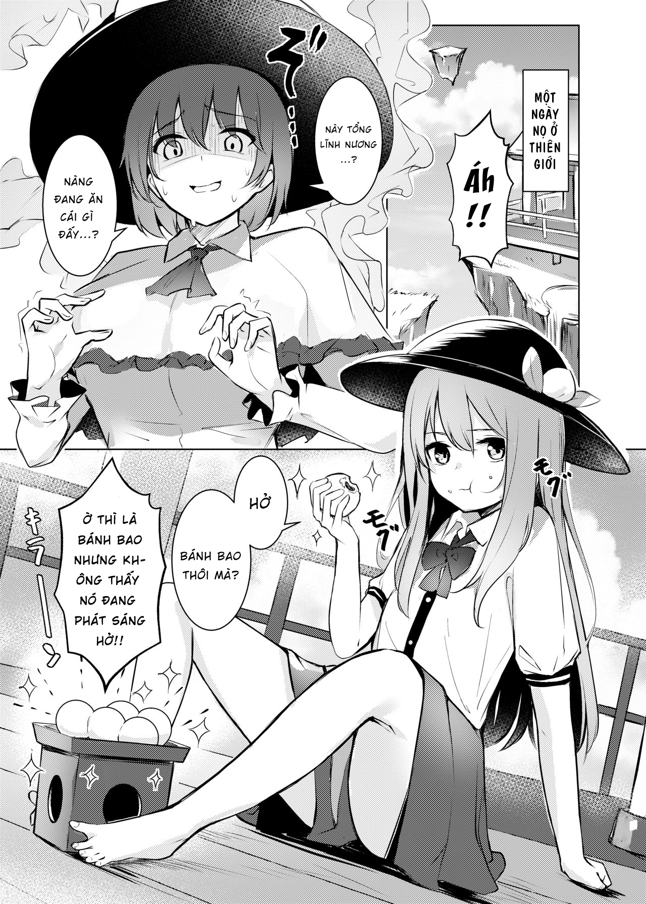 Đọc truyện hentai Tenshi-chan ga Iku-san ni Oshioki sareru Hon (Touhou Project) - Oneshot