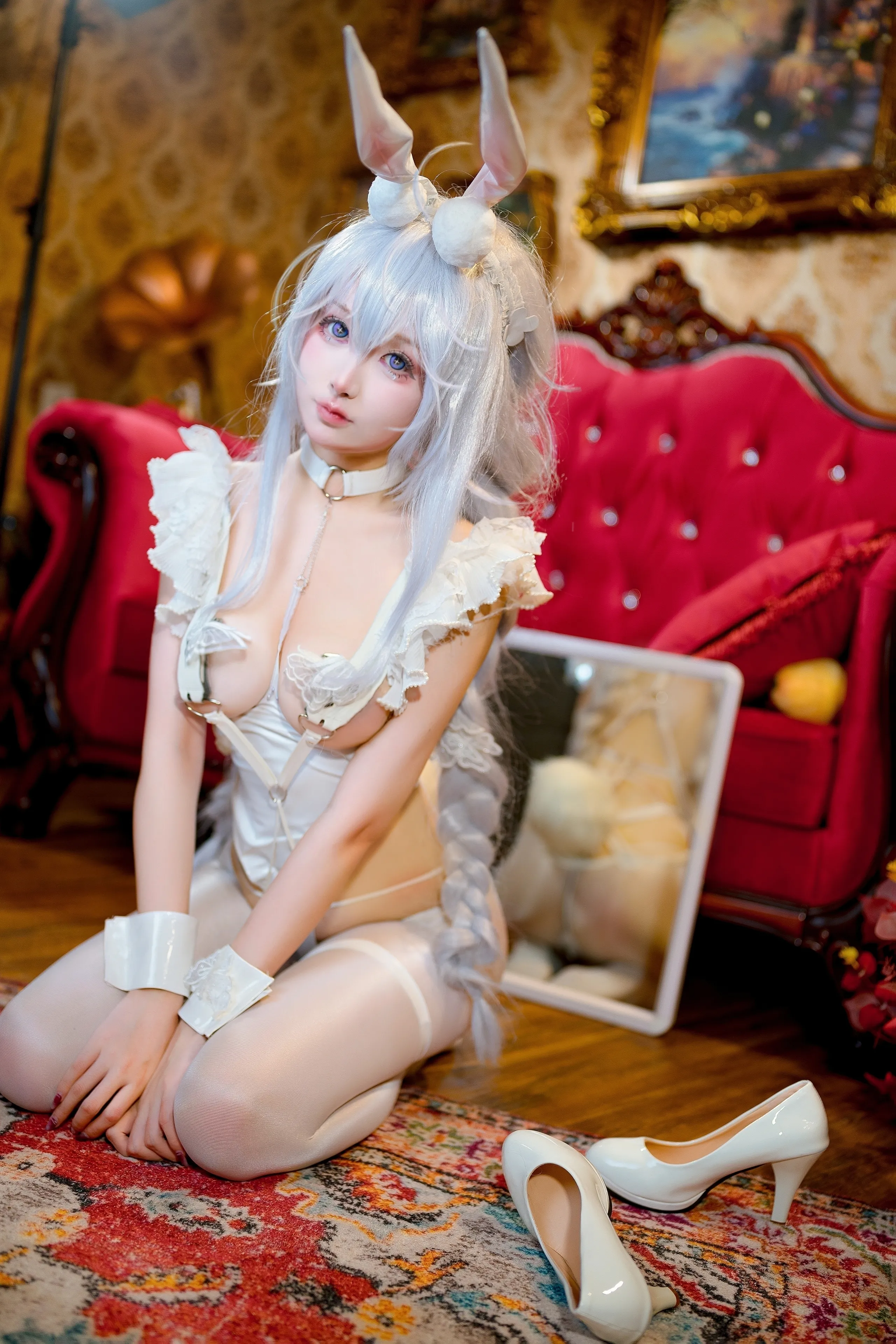 Đọc truyện hentai Tuyển tập Albums siêu phẩm Cosplay - Chap 990 - Xiao Jili - Azur Lane Vicious Lazy White Rabbit