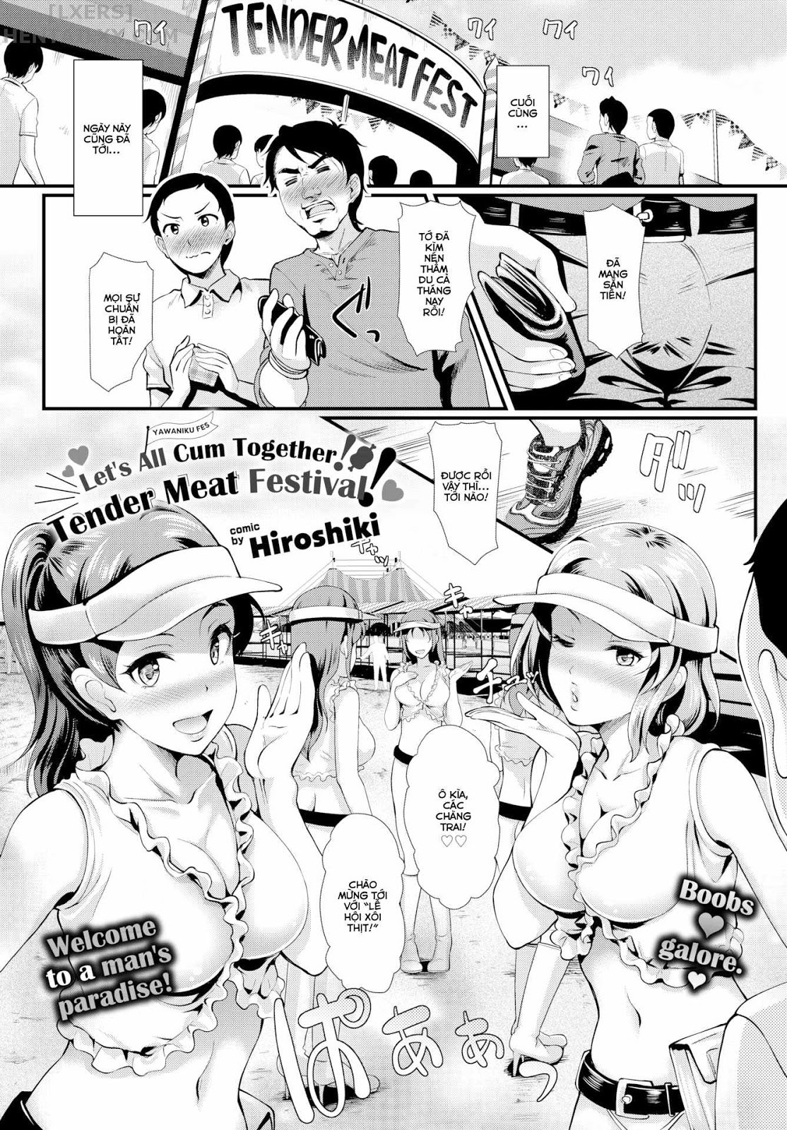 Đọc truyện hentai Let's All Cum Together! Tender Meat Festival! - Oneshot