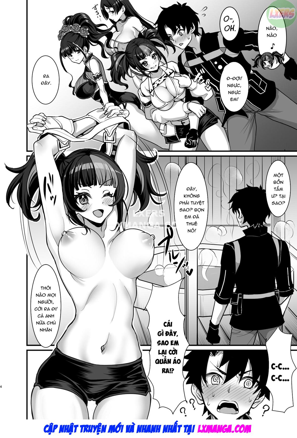 Đọc truyện hentai Heian Girls 4P Nhà tắm gợi cảm Chơi - Oneshot