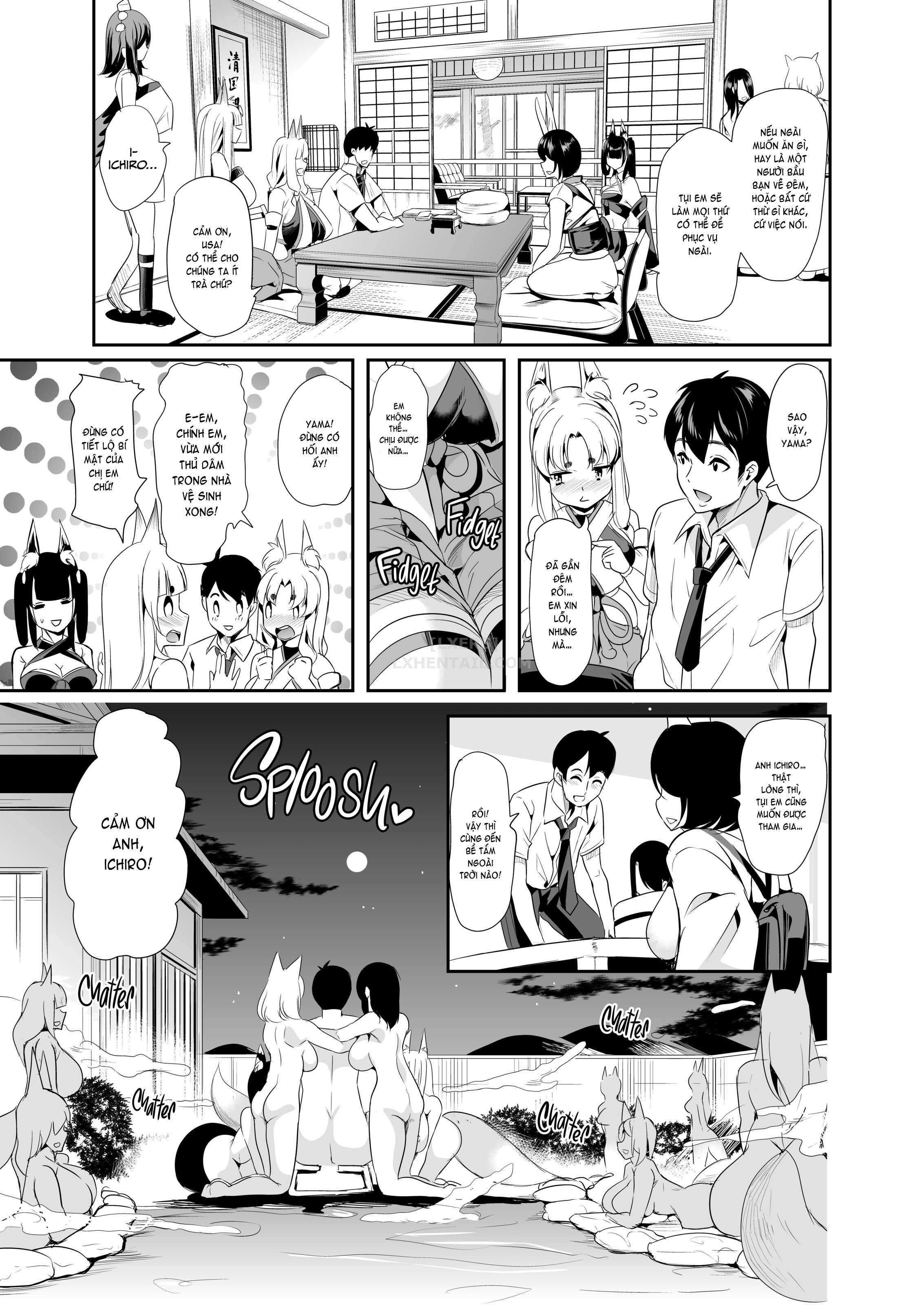 Đọc truyện hentai My Harem in Another World Collection - Chap 6 - Hot, Steamy Bath! Fluffy ❤️ Fucking