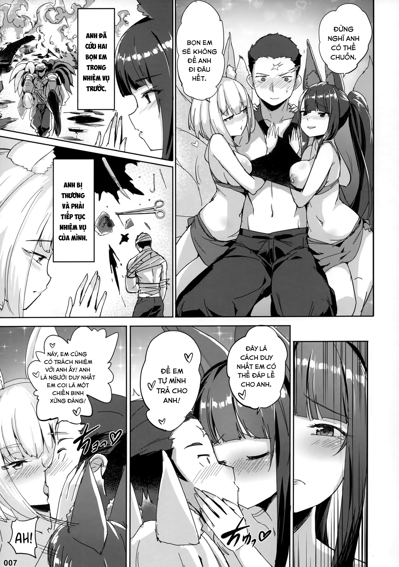 Đọc truyện hentai Akagi Kaga Don - Oneshot