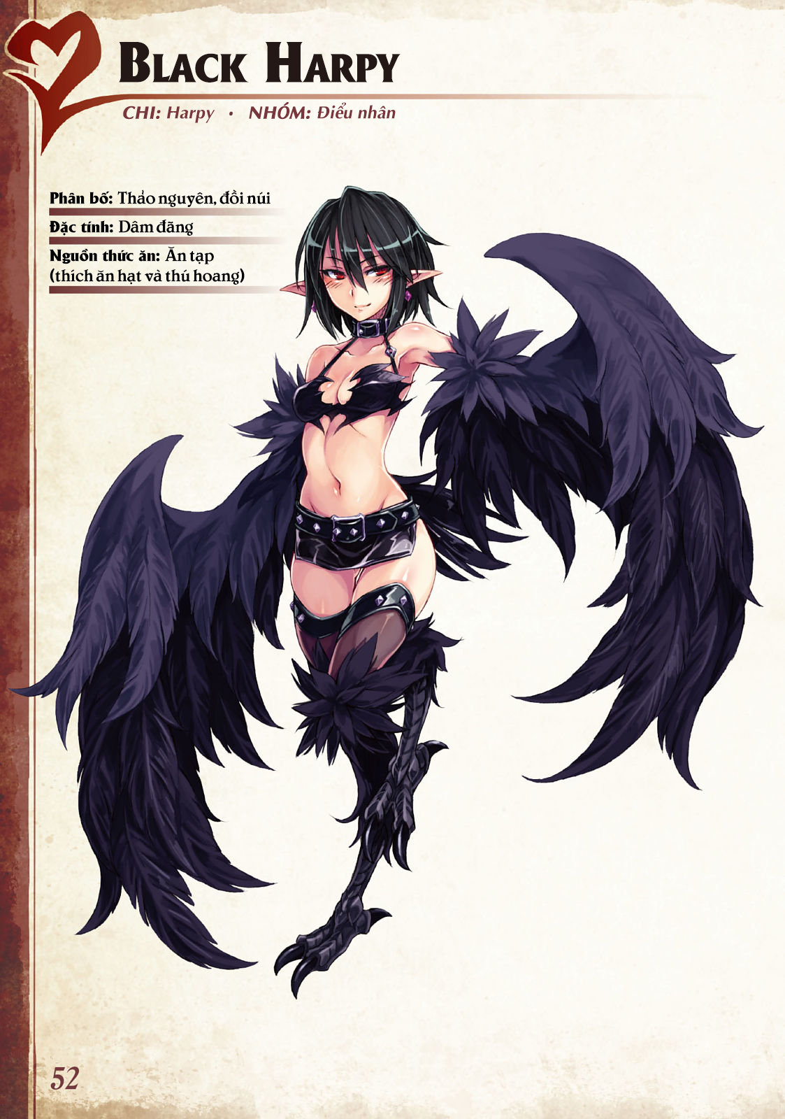 Đọc truyện hentai Bách khoa toàn thư Monstergirl - 020: Black harpy