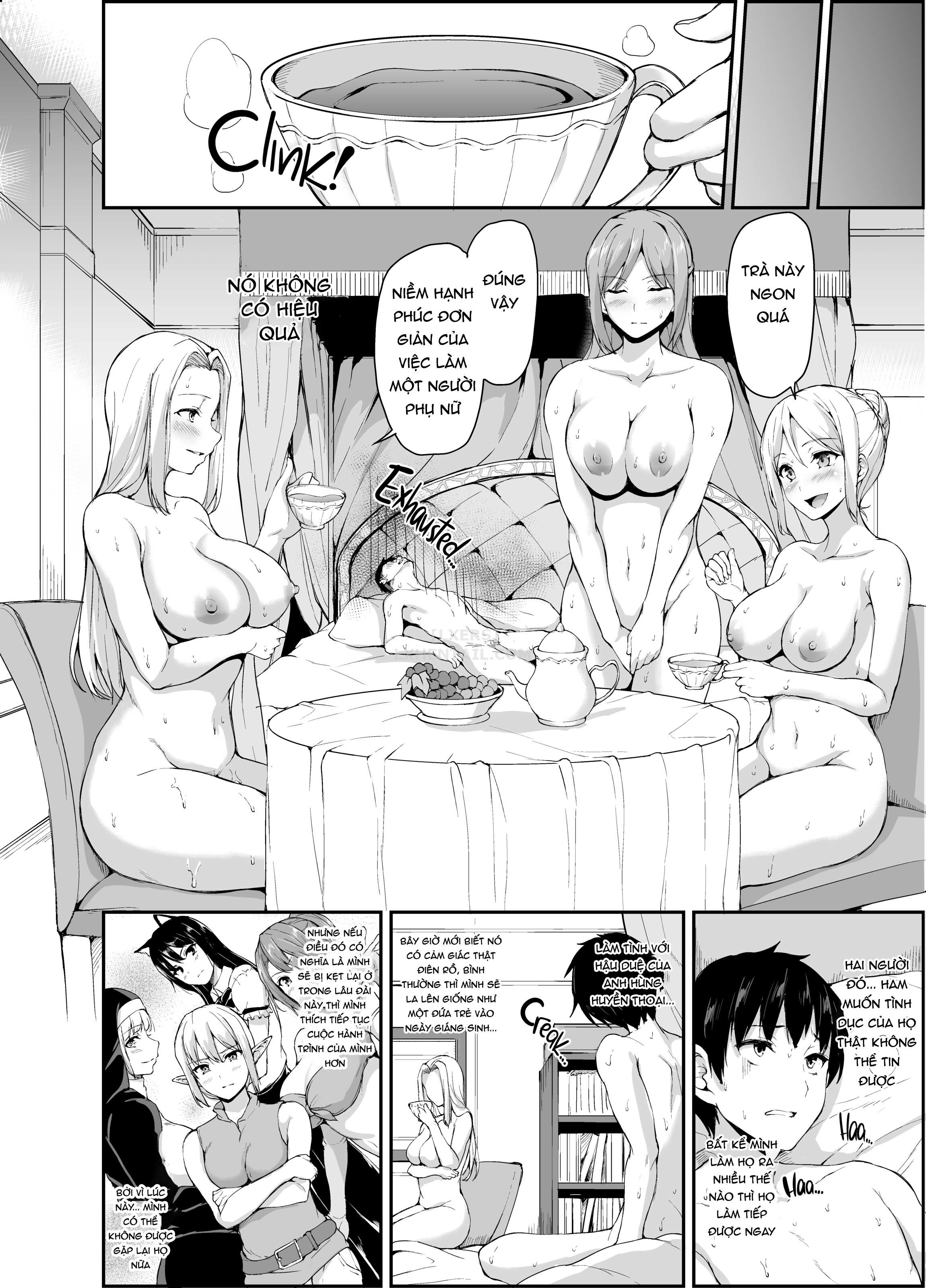 Đọc truyện hentai Tales of a Harem in Another World - Chap 4 - Opulence and Beauty!? Orgy in the Queens Chamber!
