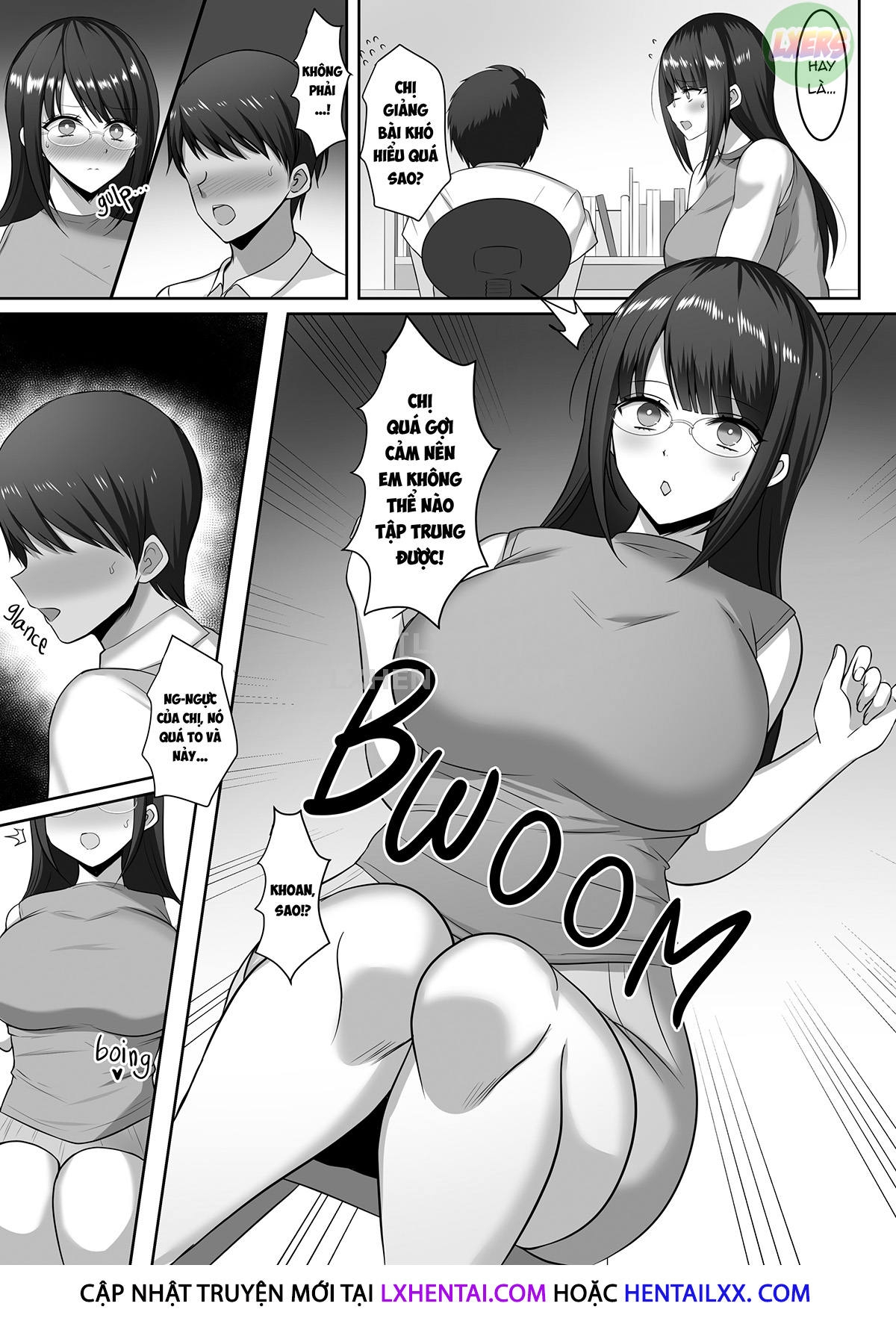 Đọc truyện hentai Bóp nát bộ ngực khủng của bà chị gia sư - Oneshot