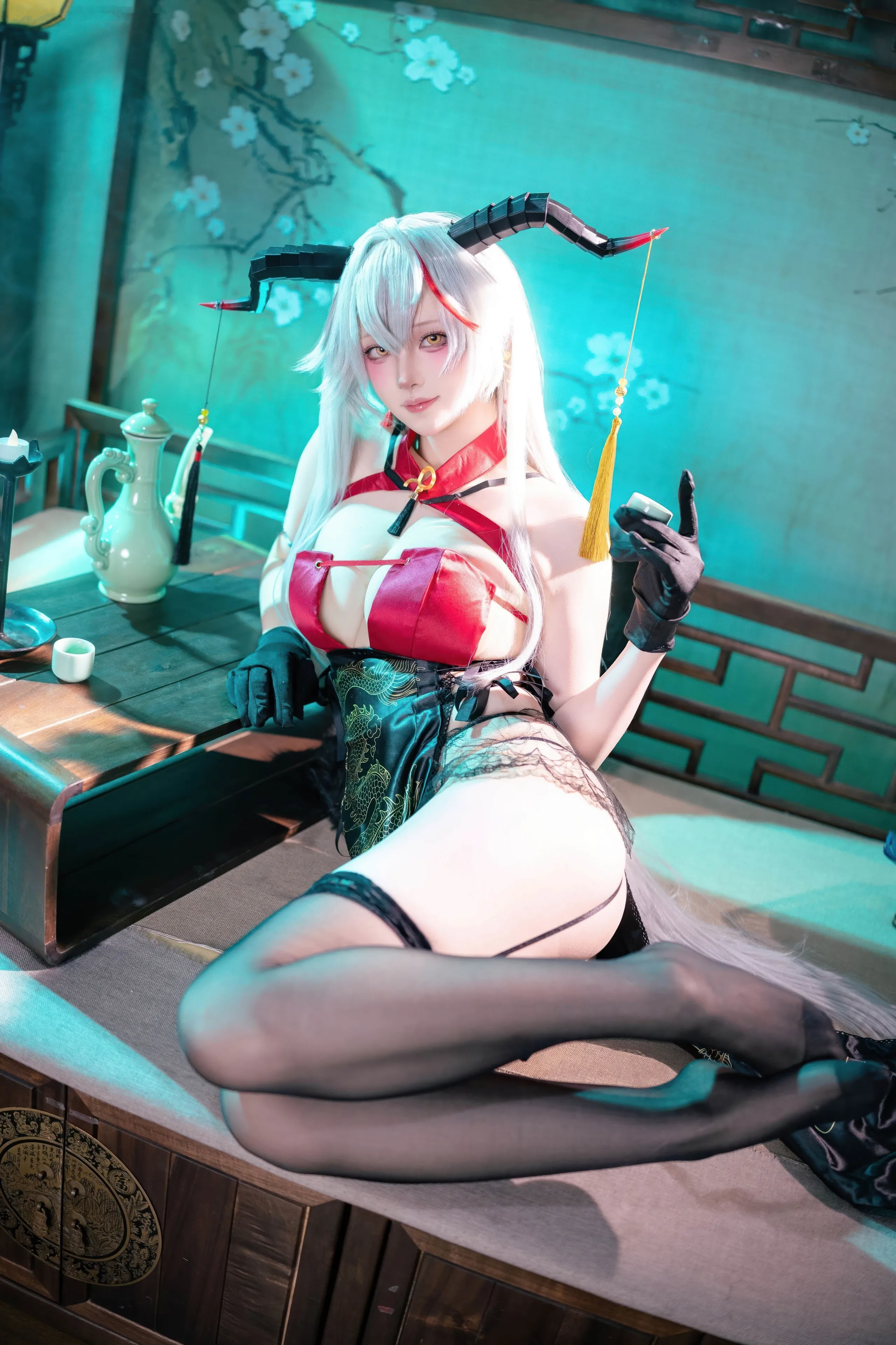 Đọc truyện hentai Tuyển tập Albums siêu phẩm Cosplay - Chap 1125 - Yukako - Azur Lane Aegir Cheongsam