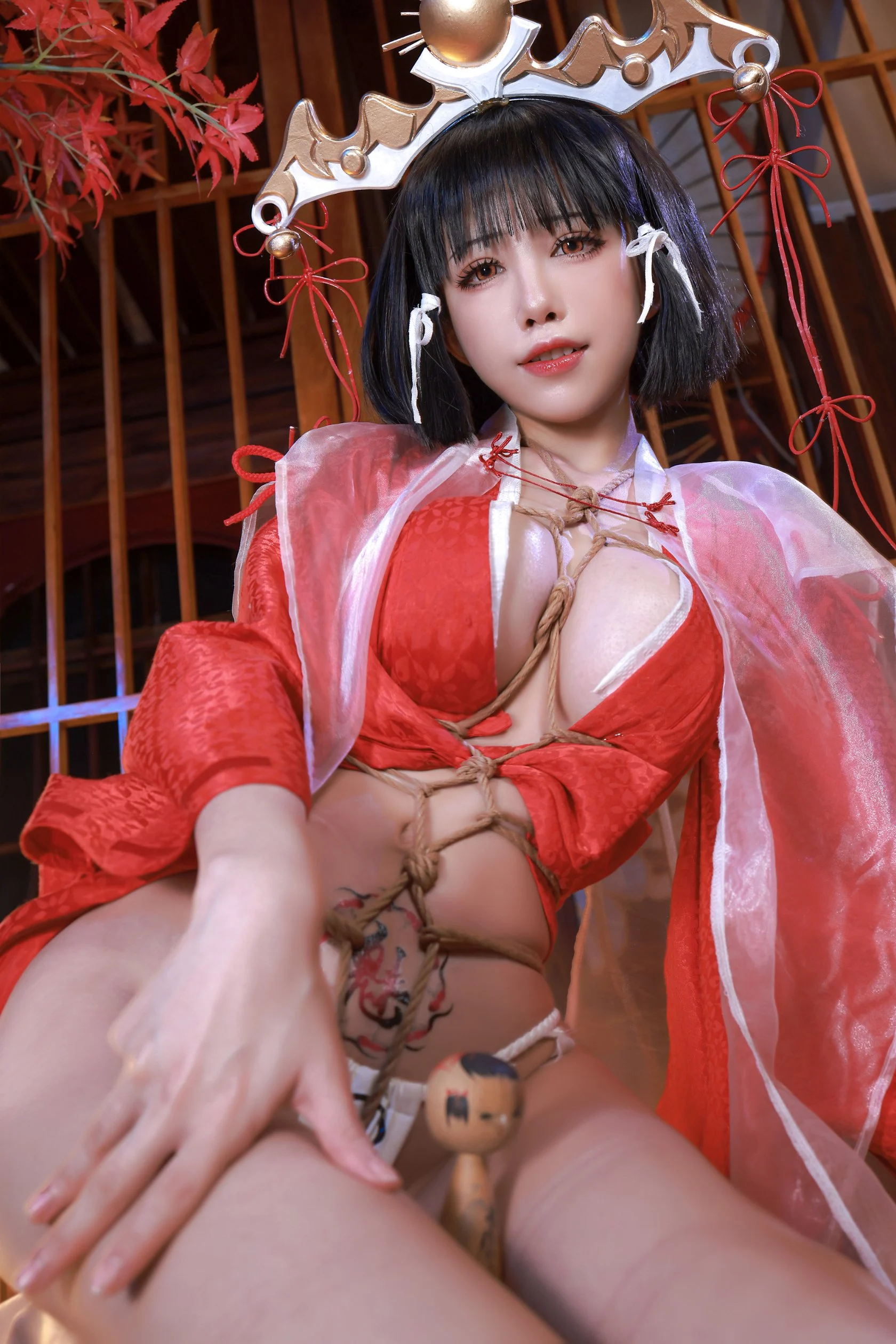 Đọc truyện hentai Tuyển tập Albums siêu phẩm Cosplay - Chap 1159 - [No Red Heart] Shui Miao Aqua Black Beast Kaguya Miko