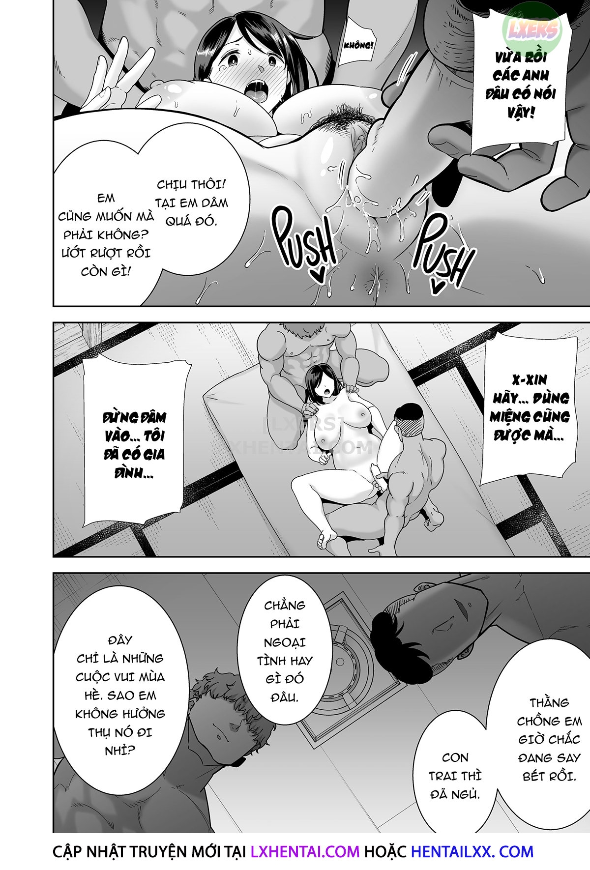 Đọc truyện hentai Natsuzuma ~Natsu, Ryokan, Nanpa Otoko-Tachi Ni Ochita Tsuma~ - Chap 1 - Không che