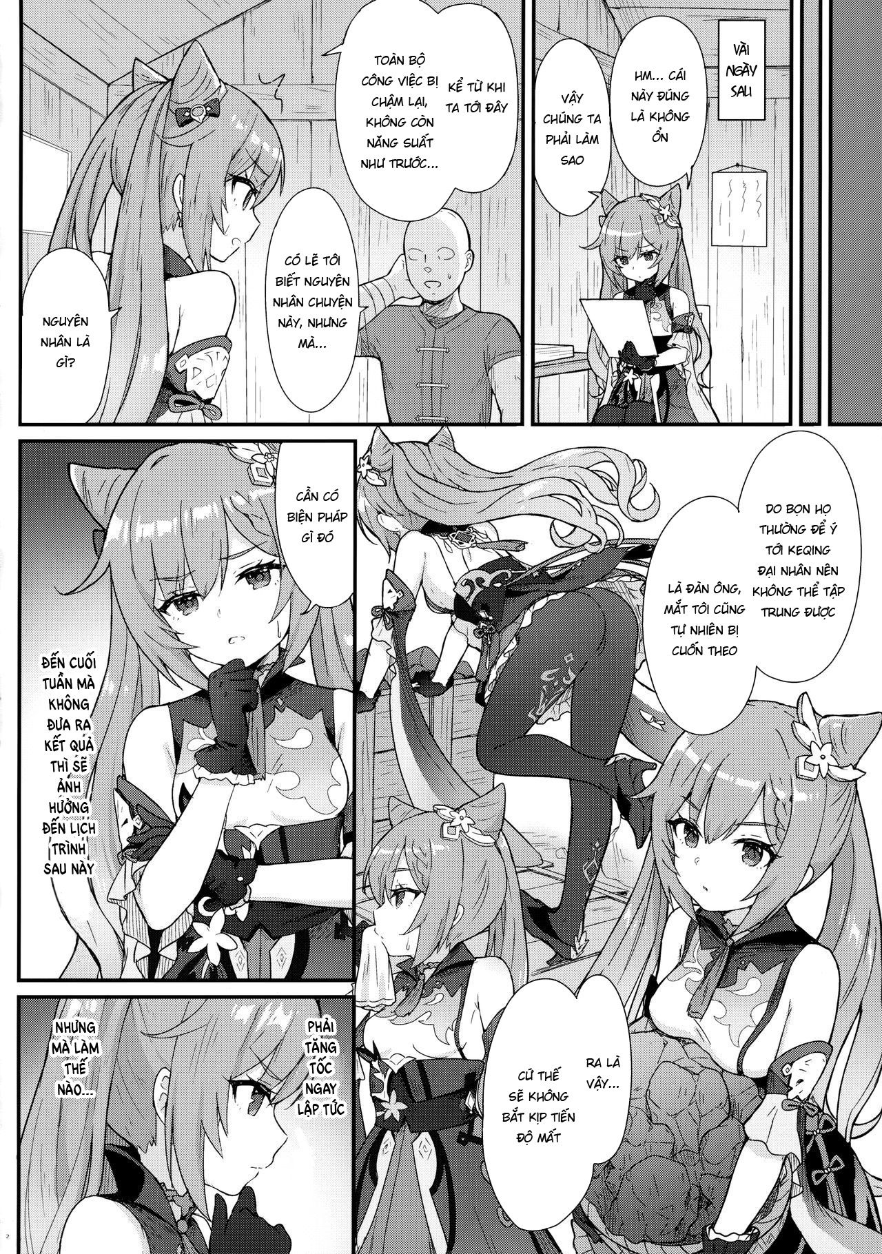 Đọc truyện hentai Keqing-chan Efficiently Works Her Subordinates - Oneshot