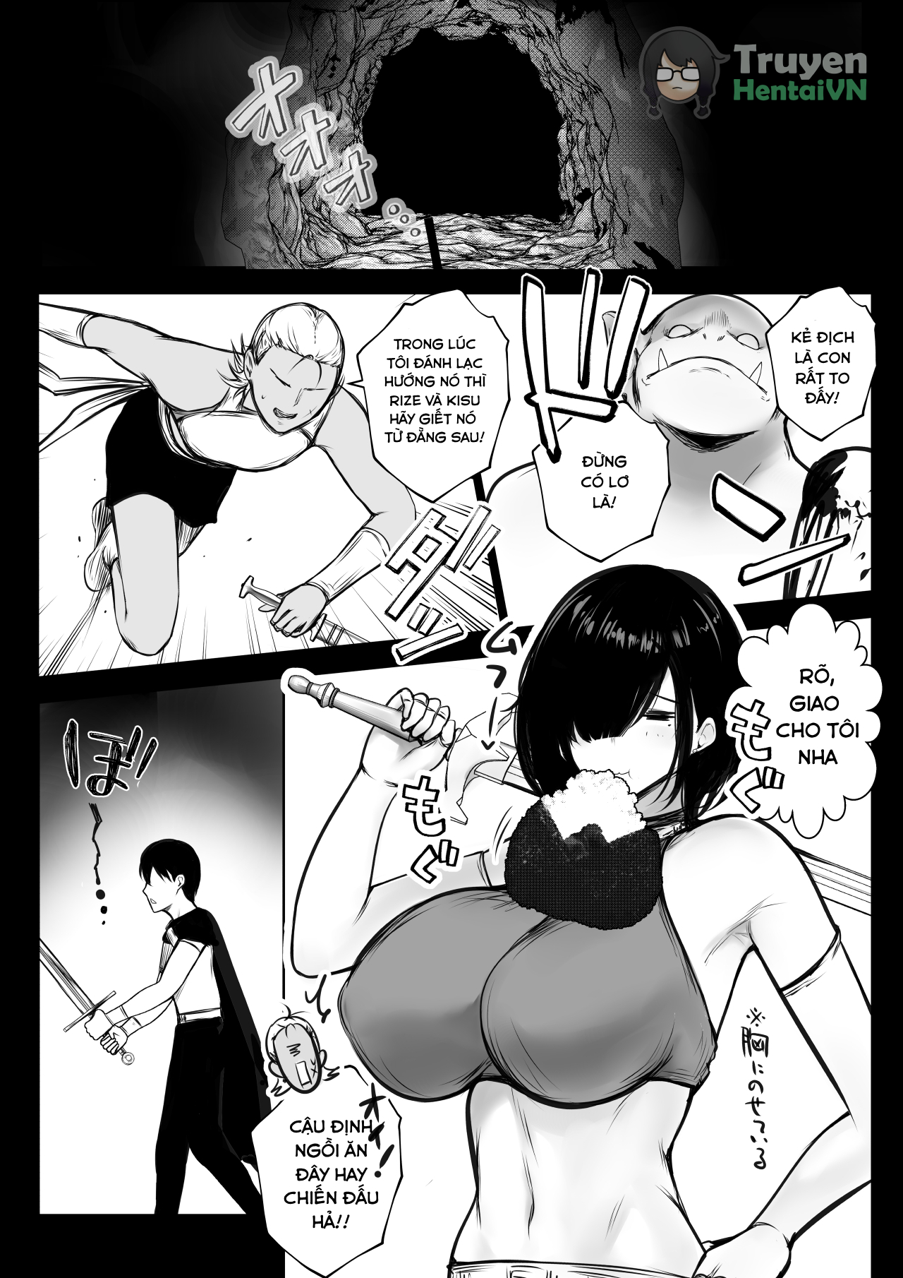 Đọc truyện hentai Onna-kishi Rize wa Koyoi mo Maotoko ni Idakareru 2 - Oneshot