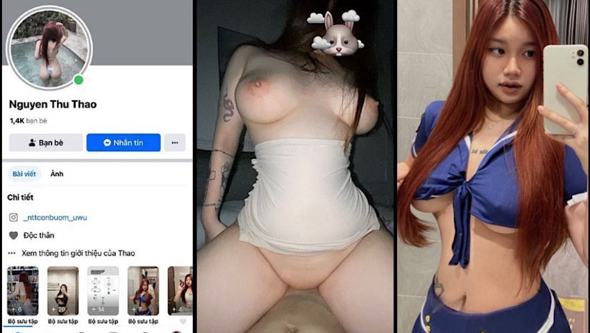 LEAK Clip sex Hotgirl Nguyễn Thu Thảo IG @nttconbuom_uu Địt nhau vú to lồn múp vs trai Part 2