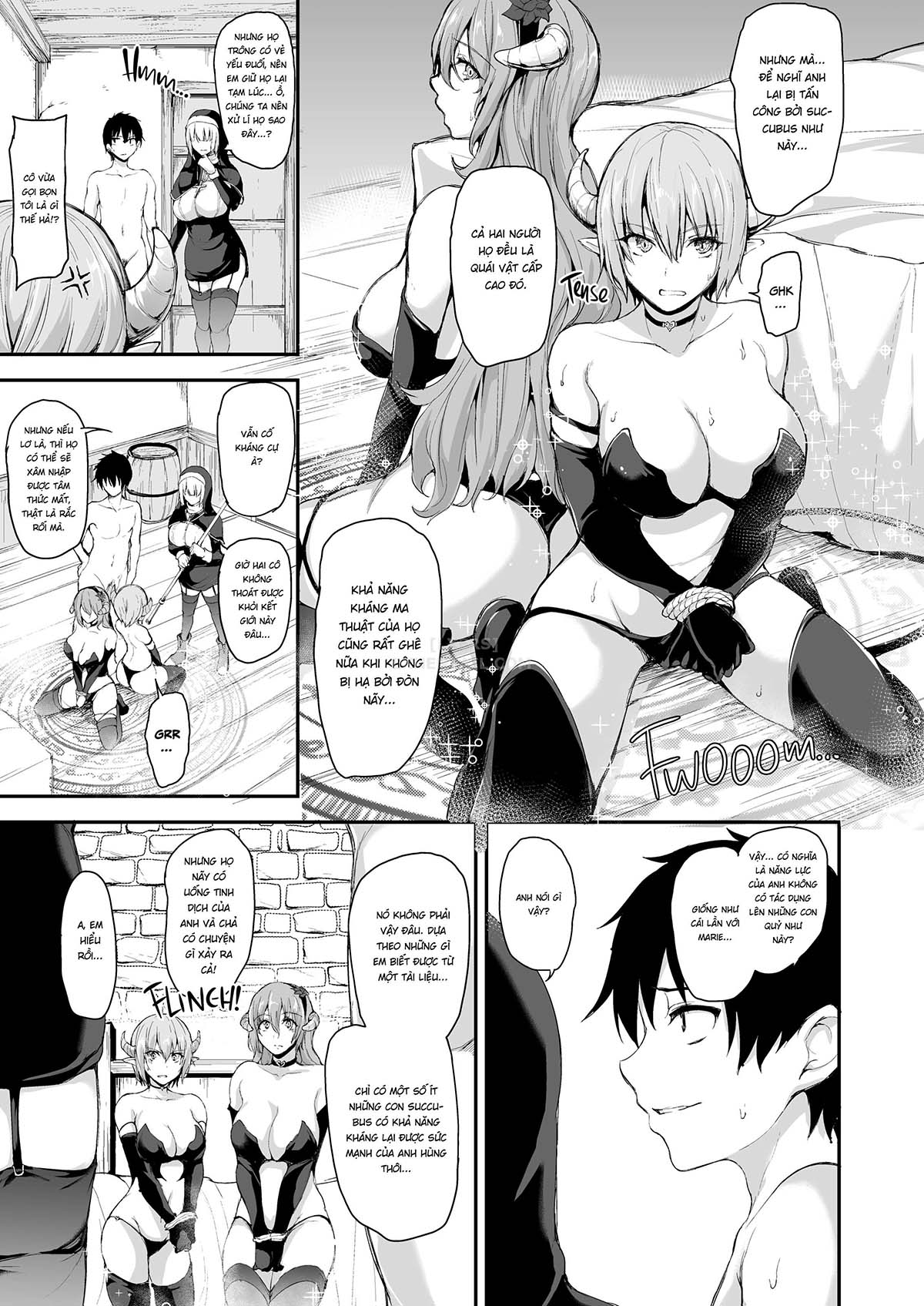 Đọc truyện hentai Tales of a Harem in Another World - Chap 5 - Ambushed! The Wild Succubus Sisters Appear!