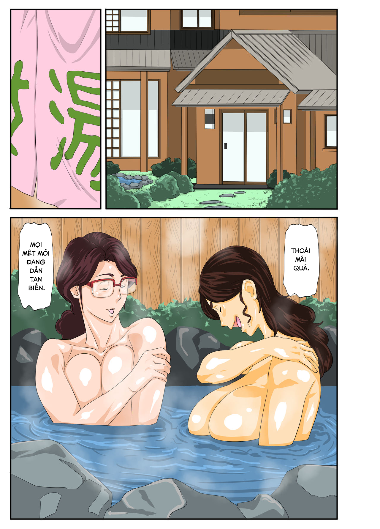 Đọc truyện hentai Onsenyado de Chara-o ni Kuwareta Muchi Muchi Kaa-chan - Oneshot