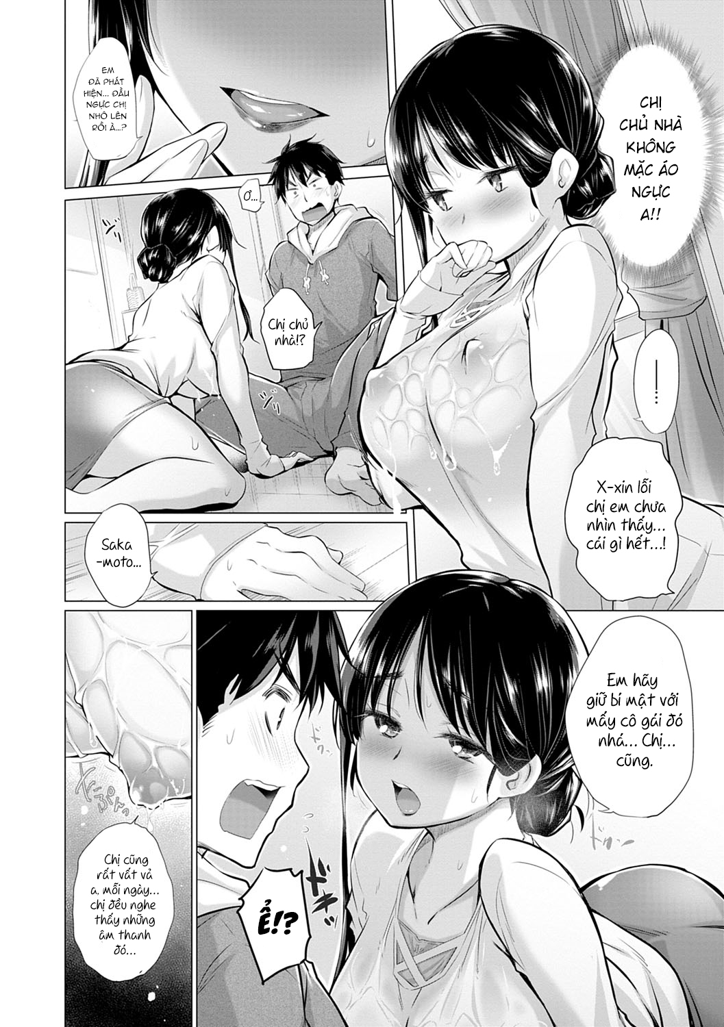 Đọc truyện hentai Trong Phòng Tôi Có Quá Nhiều Các Cô Gái Lạ! - Chap 4: Cả chị chủ nhà cũng...