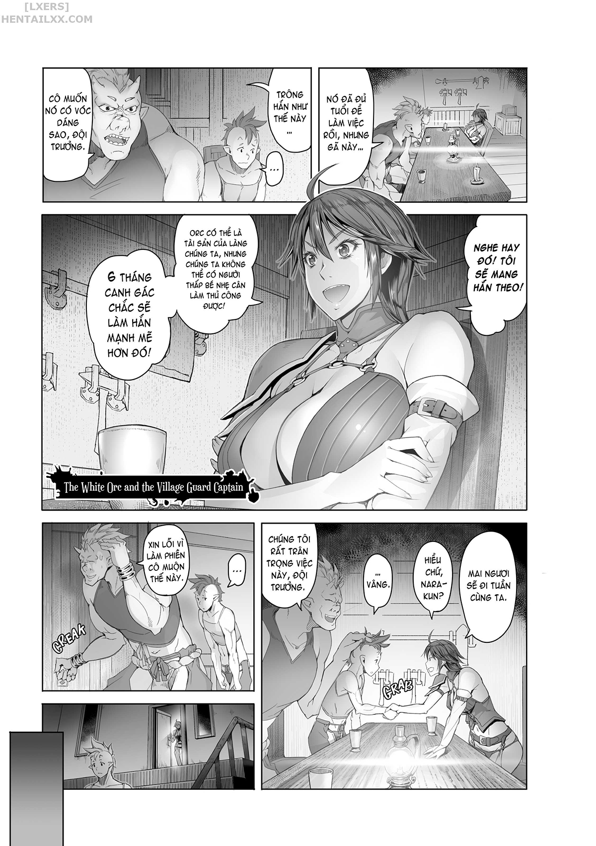 Đọc truyện hentai Maidens of Steel - Chap 1 - The White Orc and the Village Guard Captain