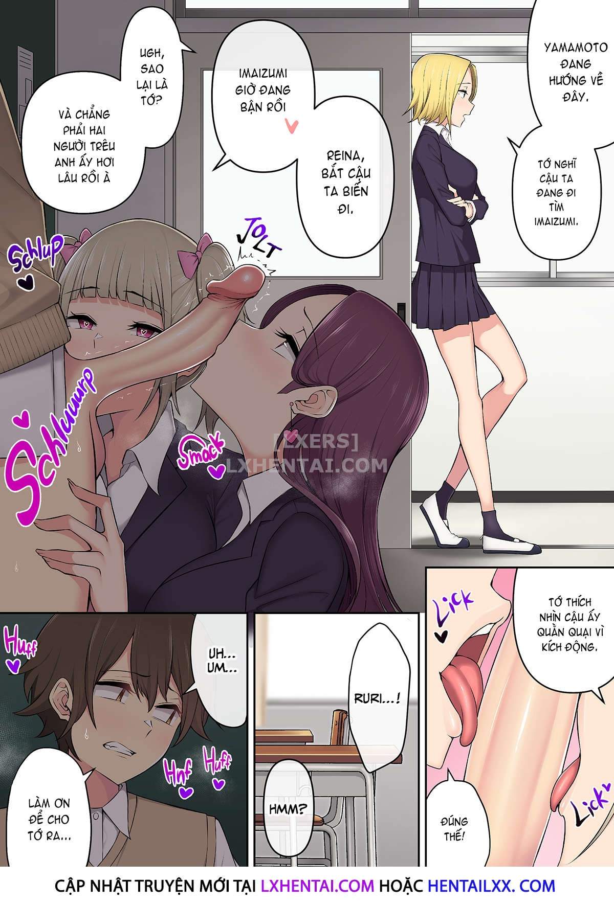 Đọc truyện hentai Imaizumi đưa cả bầy Gyaru về nhà mình - Chap 3