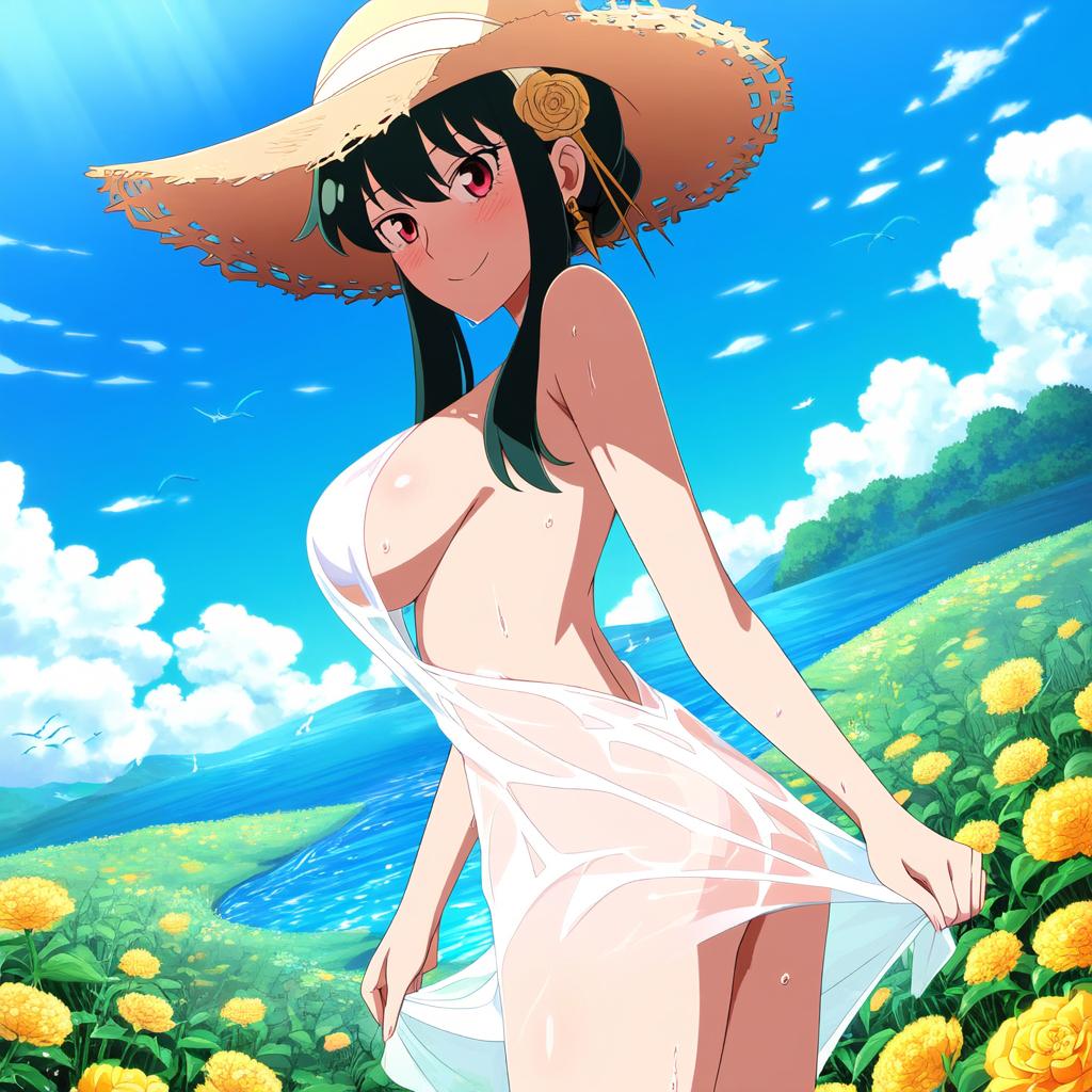Đọc truyện hentai Tuyển tập Albums Art hentai - Chap 322 - Yor Forger AI illustration straw hat