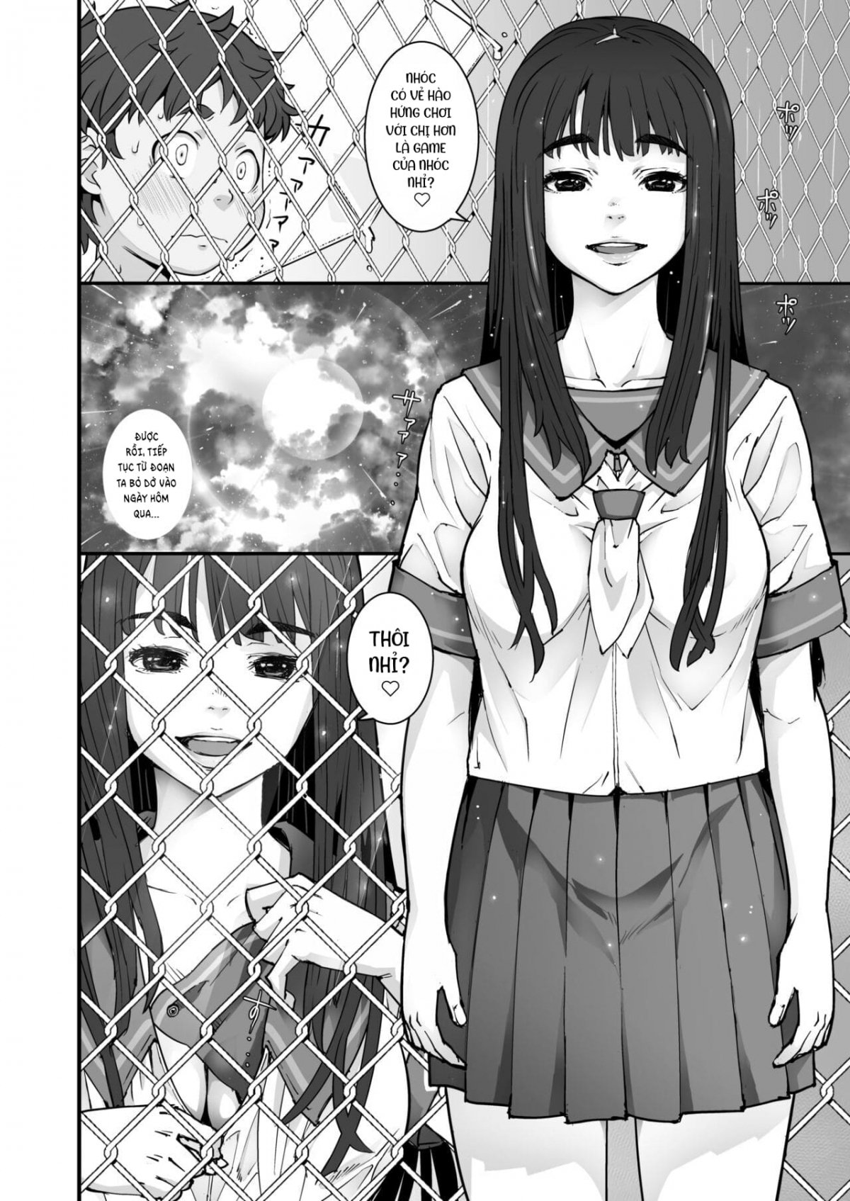 Đọc truyện hentai Ký ức ngày hè qua hàng rào lưới thép - 1 Bắn