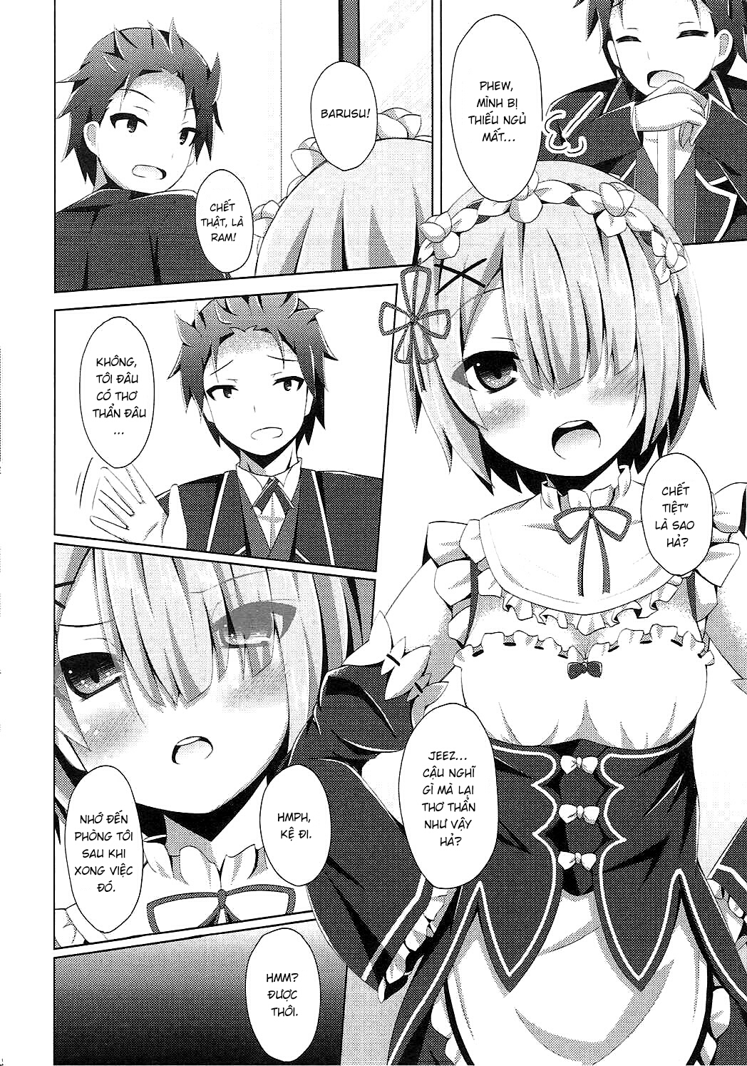 Đọc truyện hentai A Subaru-kun Ecchi Shimasu? Chotto Barusu Nani Jiro Jiro Miten no yo (Re:Zero Kara Hajimeru Isekai Seikatsu) - Oneshot