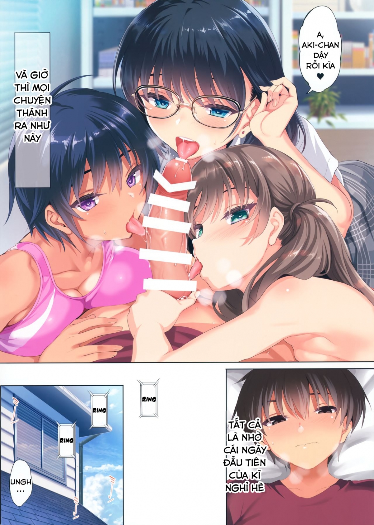 Đọc truyện hentai Three Sister's Harem - Oneshot