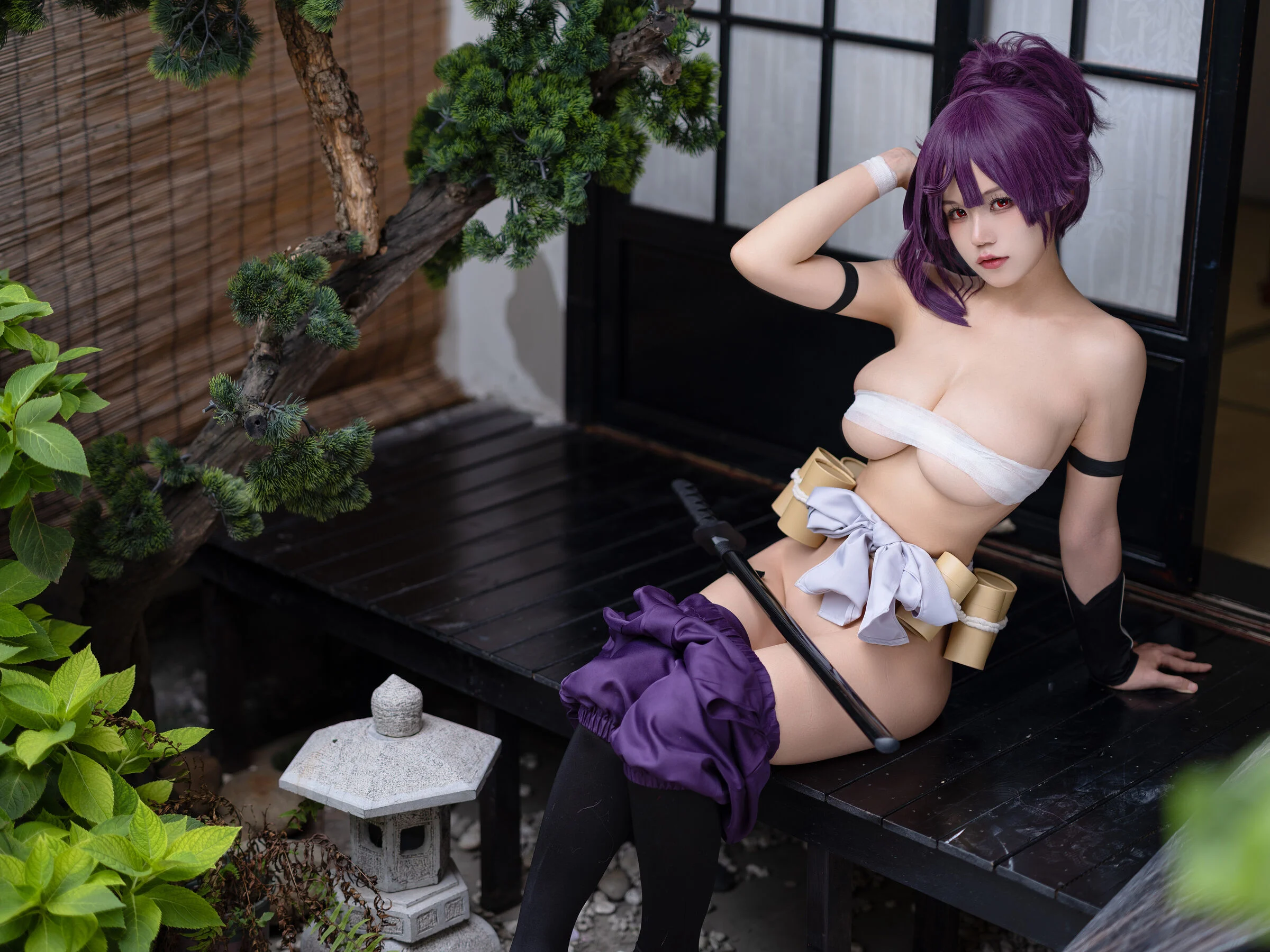 Đọc truyện hentai Tuyển tập Albums siêu phẩm Cosplay - Chap 233 - Ogura Chiyo w - Yuzuriha hell raku gang