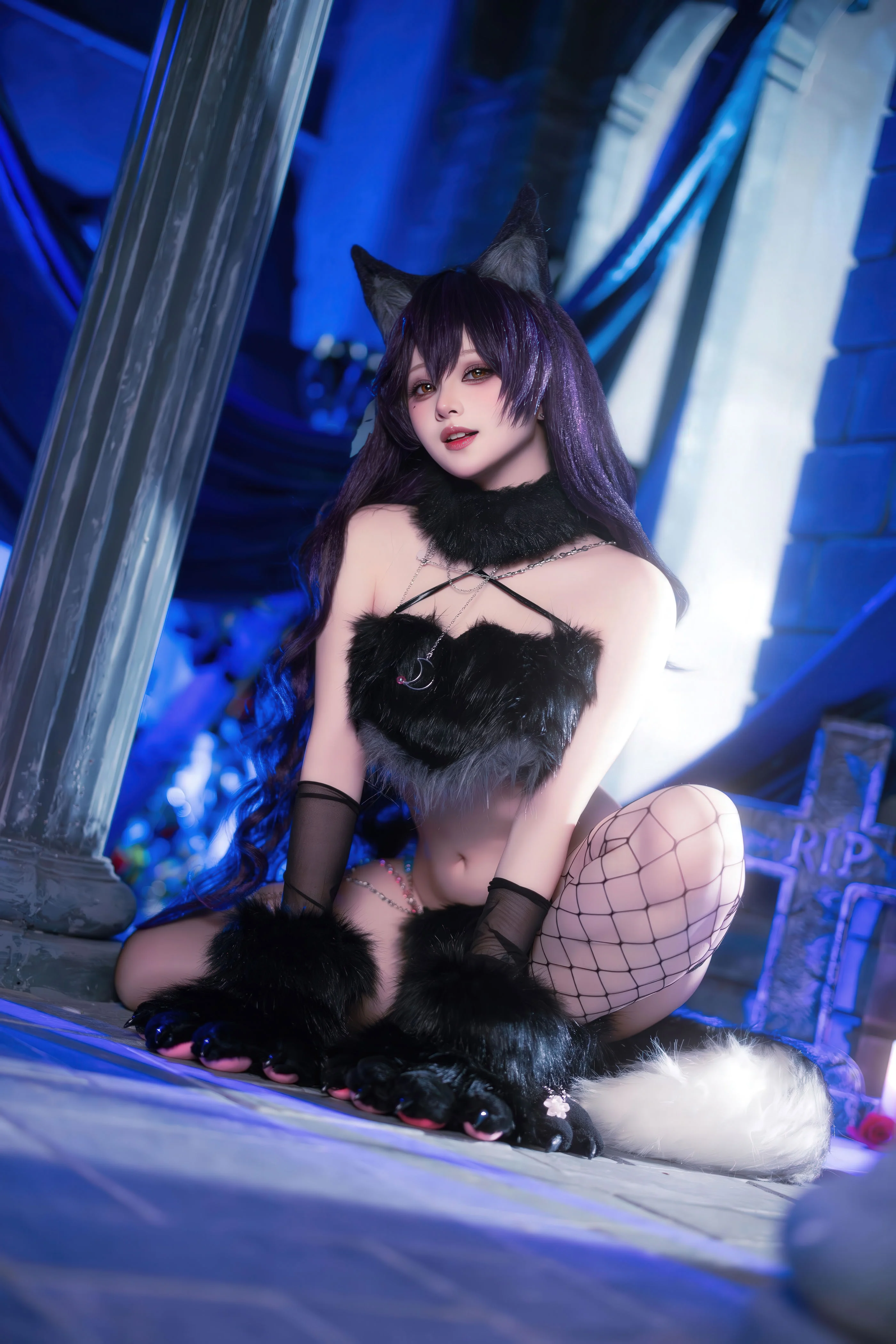 Đọc truyện hentai Tuyển tập Albums siêu phẩm Cosplay - Chap 1344 - Yukako - Azur Lane Atago Werewolf
