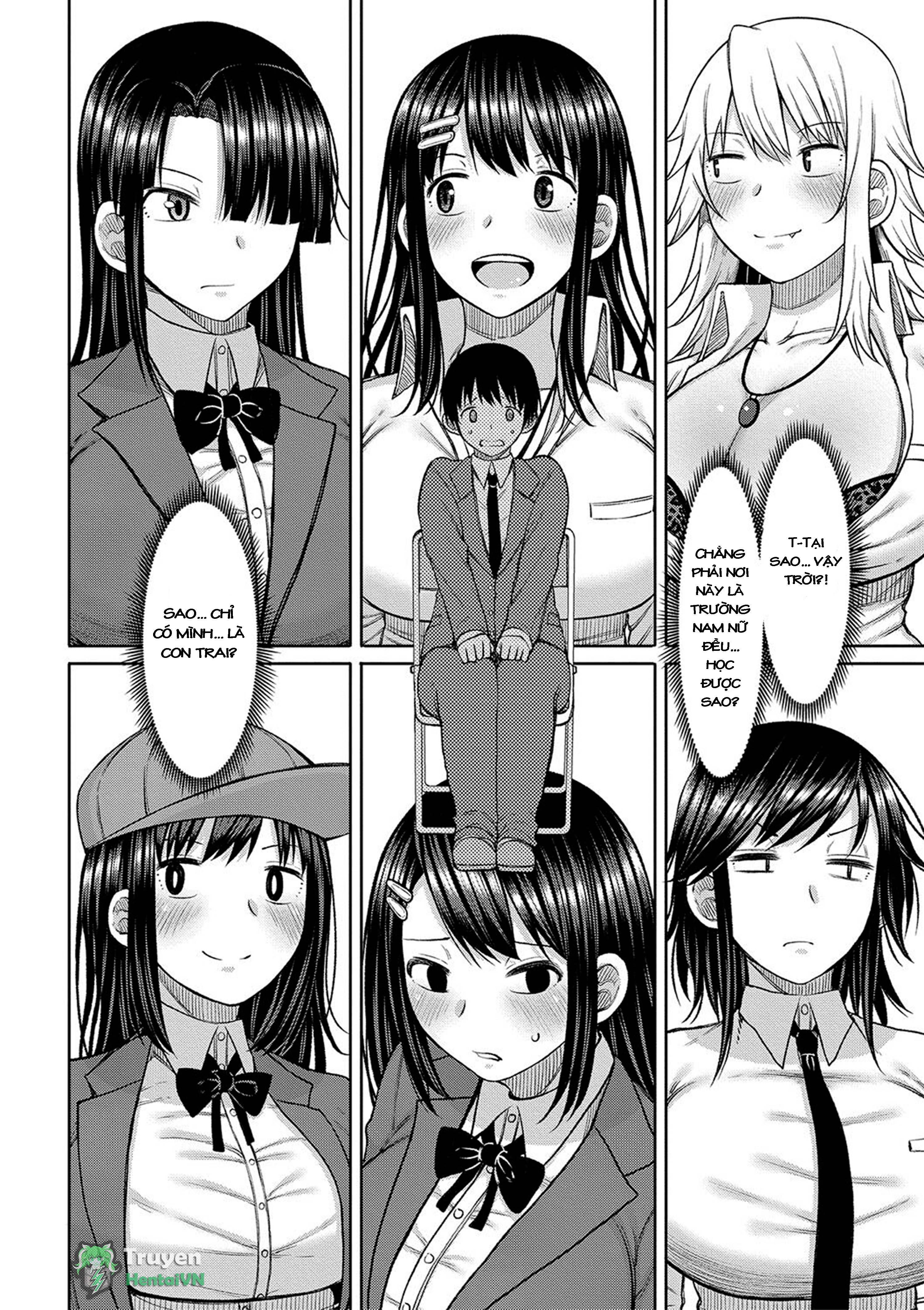Đọc truyện hentai Kotoshi kara Kyougaku no Gakkou ni Nyuugaku shitara Otoko ga Boku dake datta - Chap 1