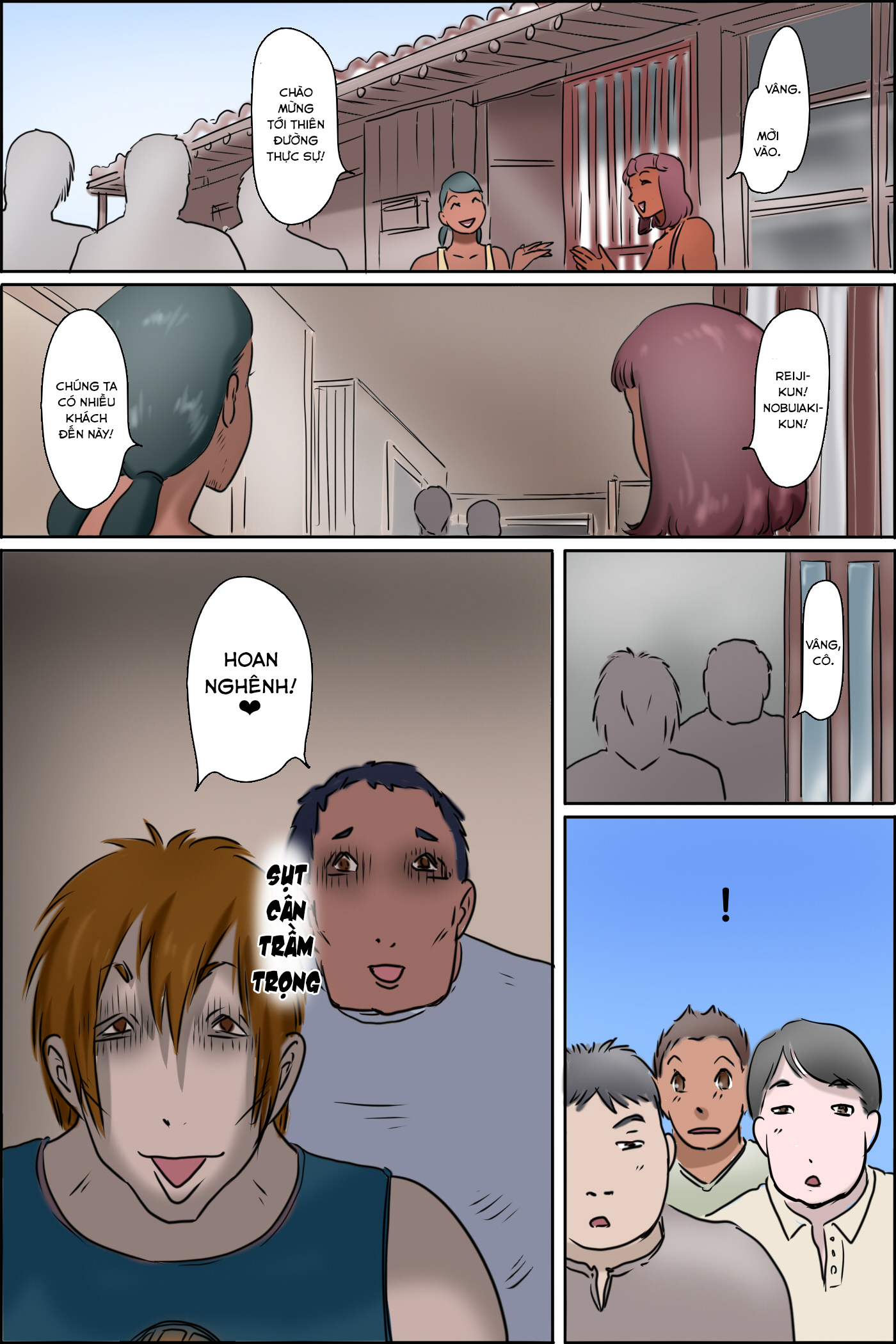 Đọc truyện hentai Sono Shima wa Makkuro ni Hiyake Shita Oba-san-tachi no Seisokuchi de Aru - Oneshot