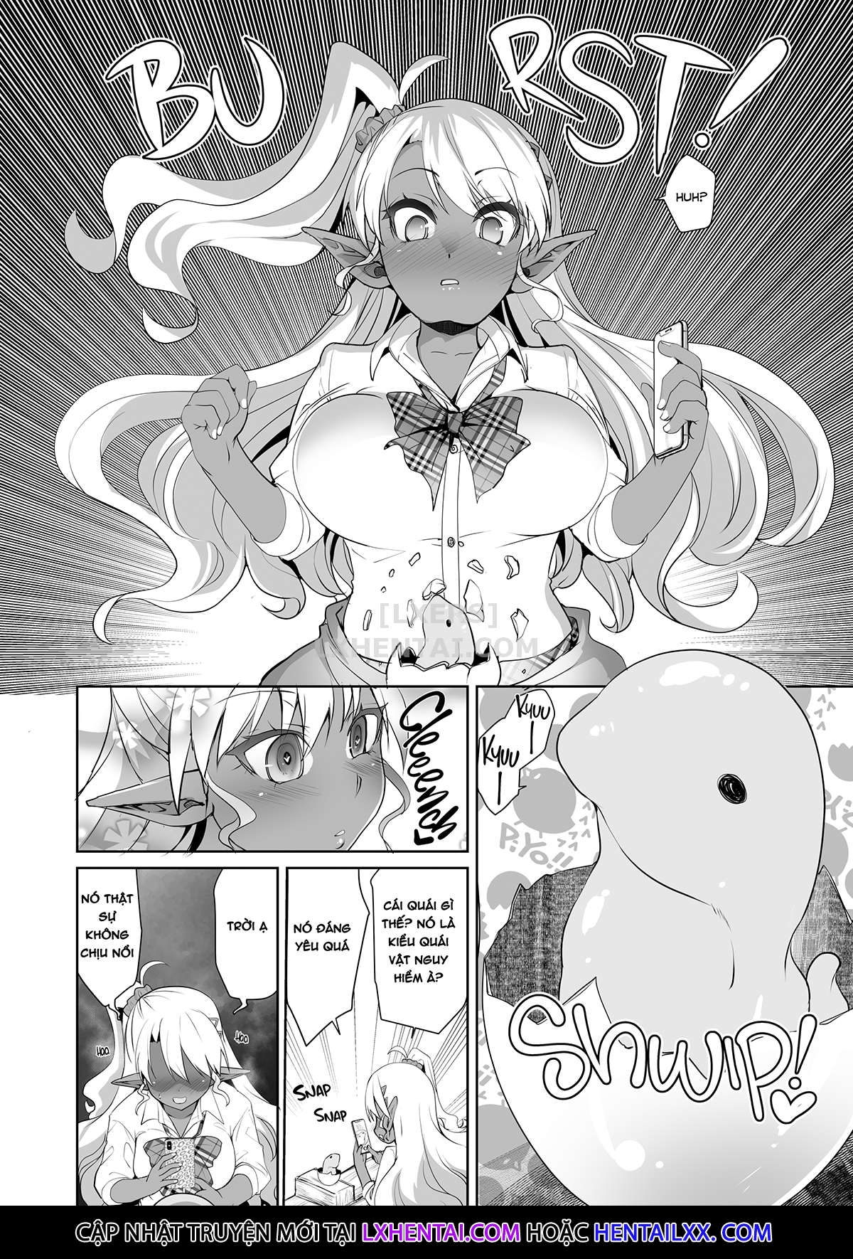 Đọc truyện hentai JK Dark Elf Shokushu o Kau! - Oneshot