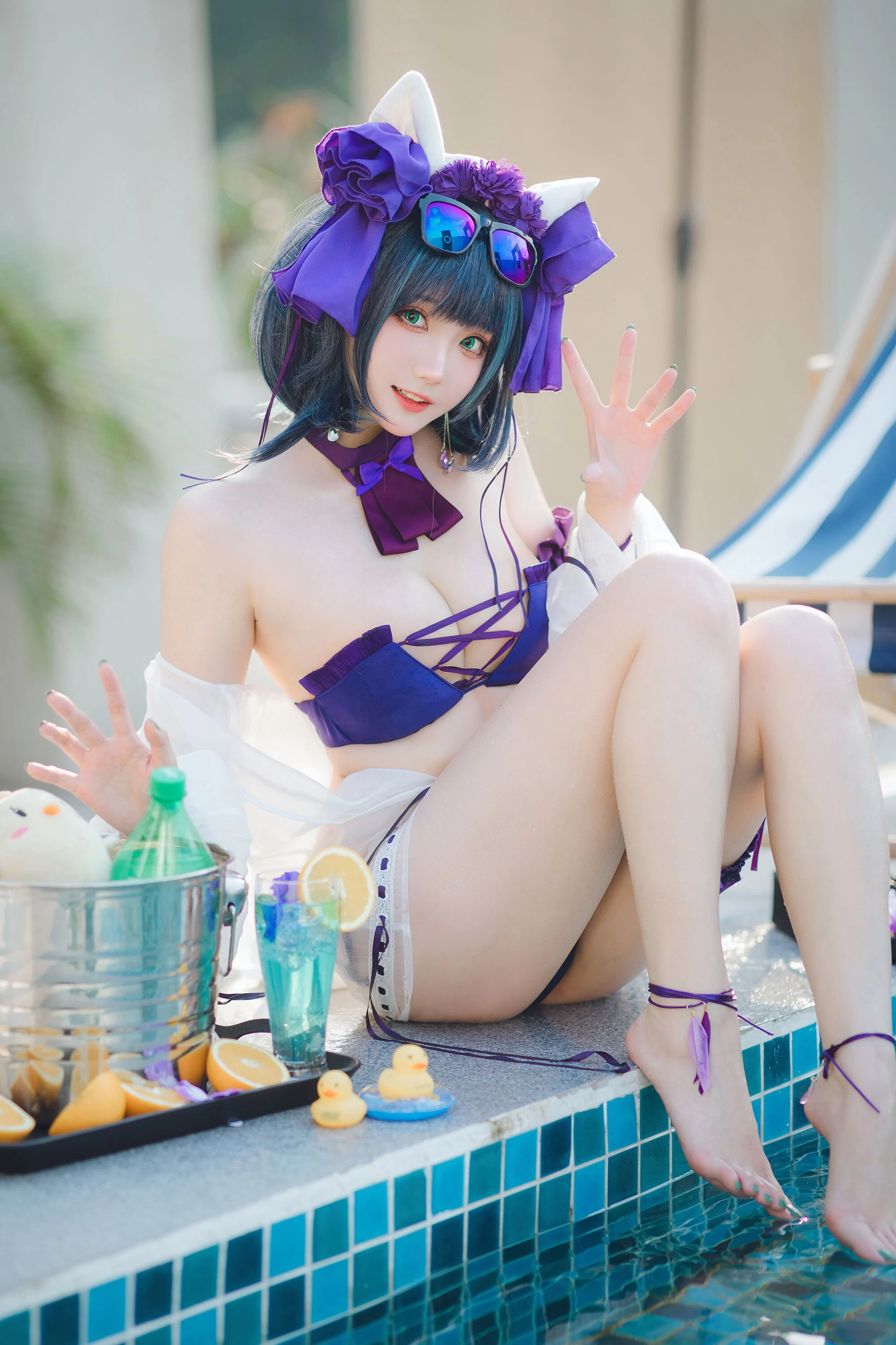 Đọc truyện hentai Tuyển tập Albums siêu phẩm Cosplay - Chap 367 - Guahi Sauce - Cheshire Swimsuit