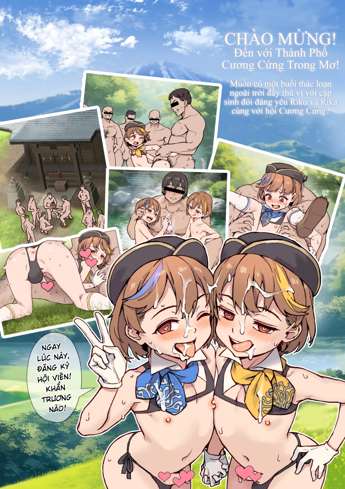 Đọc truyện hentai READ ONLINE Youkoso Riko & Rika no Otokonoko Gohoushi ♂ Bus Guide Tour - Oneshot