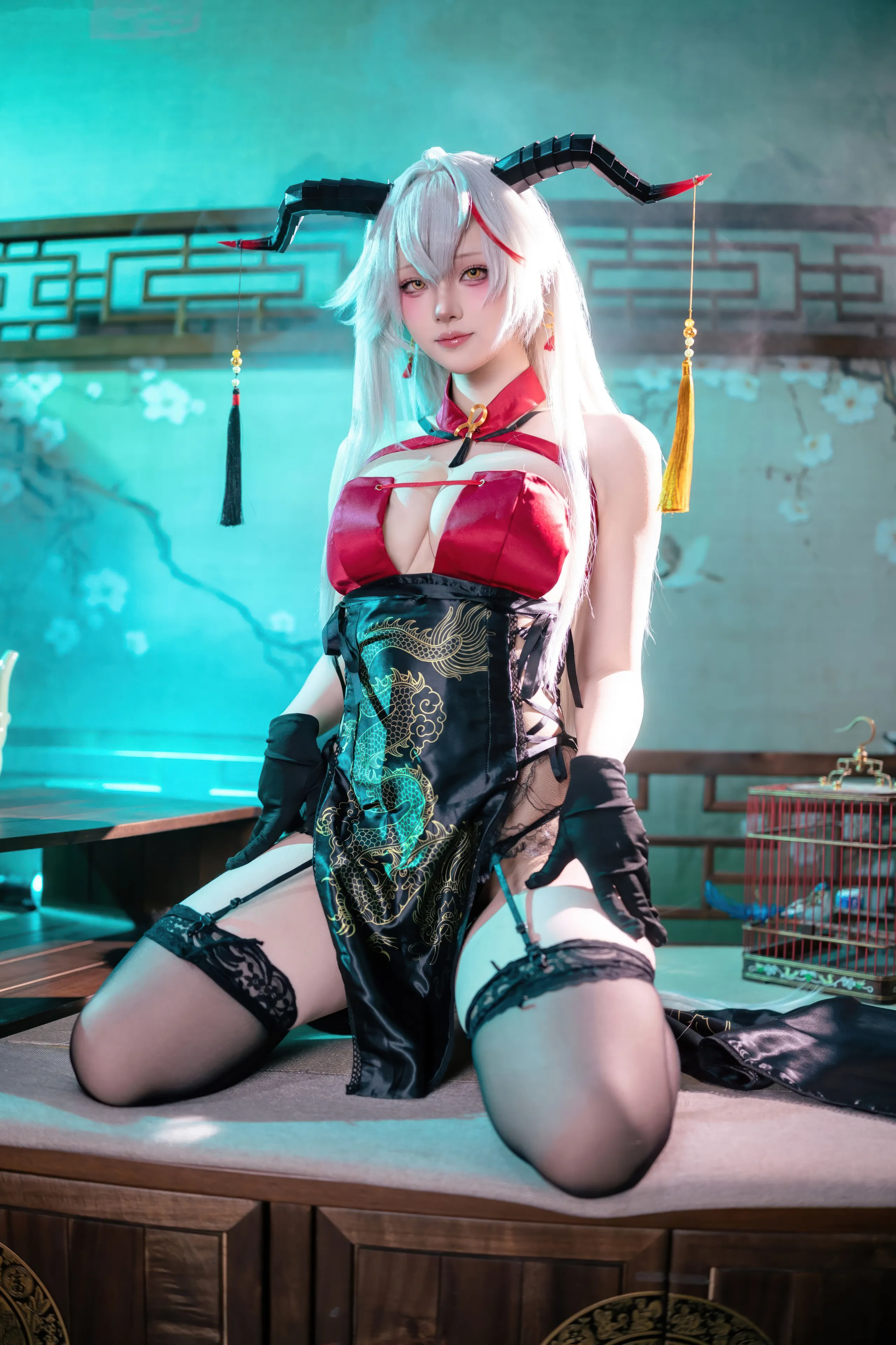 Đọc truyện hentai Tuyển tập Albums siêu phẩm Cosplay - Chap 1125 - Yukako - Azur Lane Aegir Cheongsam
