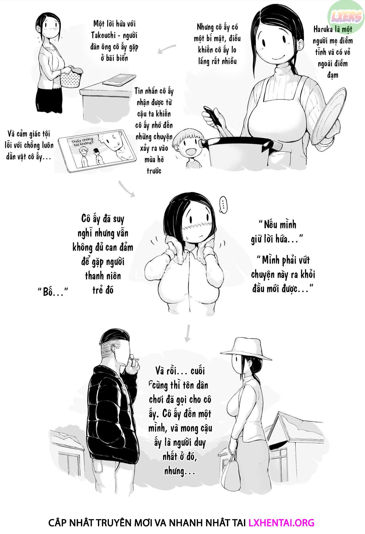 Đọc truyện hentai Hahagui Ottori Okaasan ga Toshishita Yarichin ni Nerawareru Toki - Chap 3A