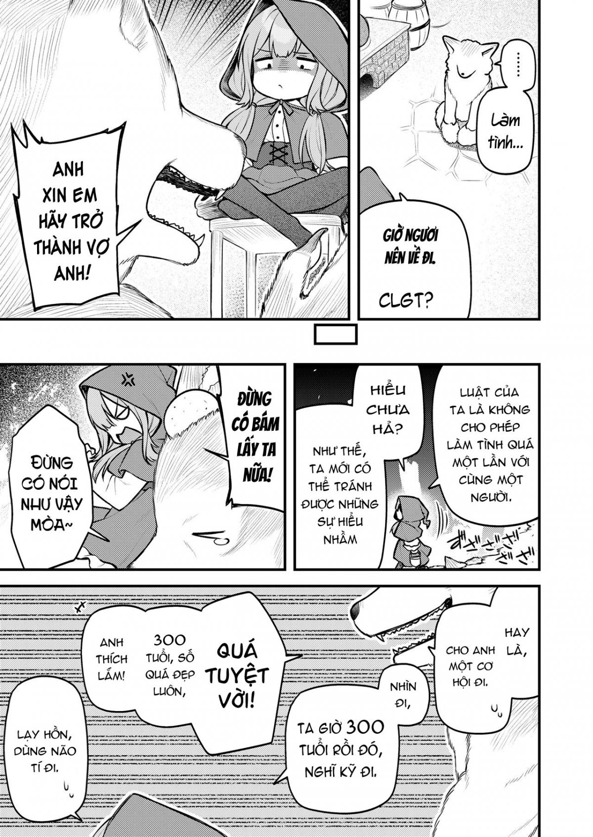 Đọc truyện hentai Cô bé quàng khăn đỏ và con sói bất tử - Bắt đầu