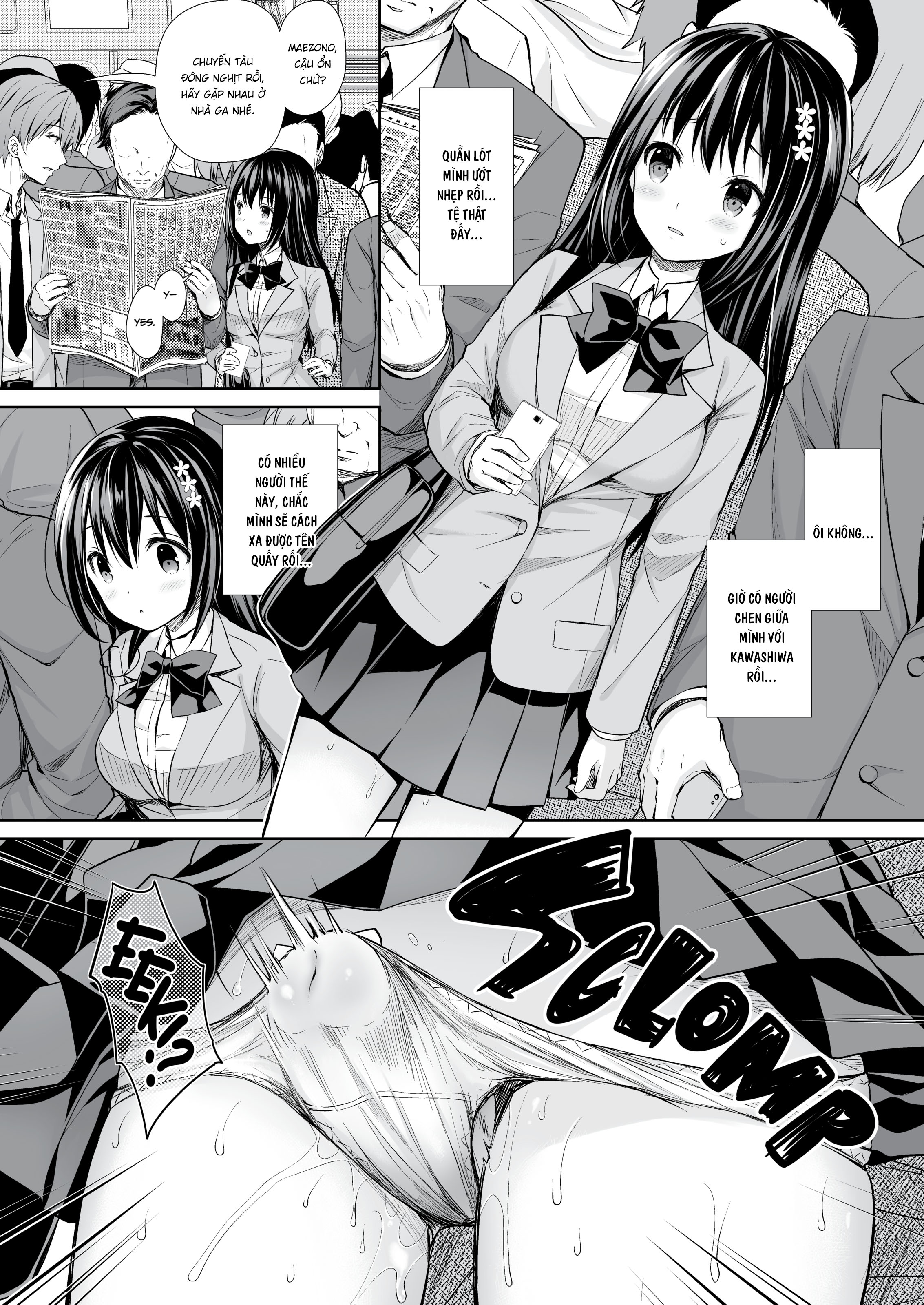 Đọc truyện hentai Chuyến tàu đáng xấu hổ - Chapter 1: Tôi bị xàm sỡ ngay cạnh crush của mình