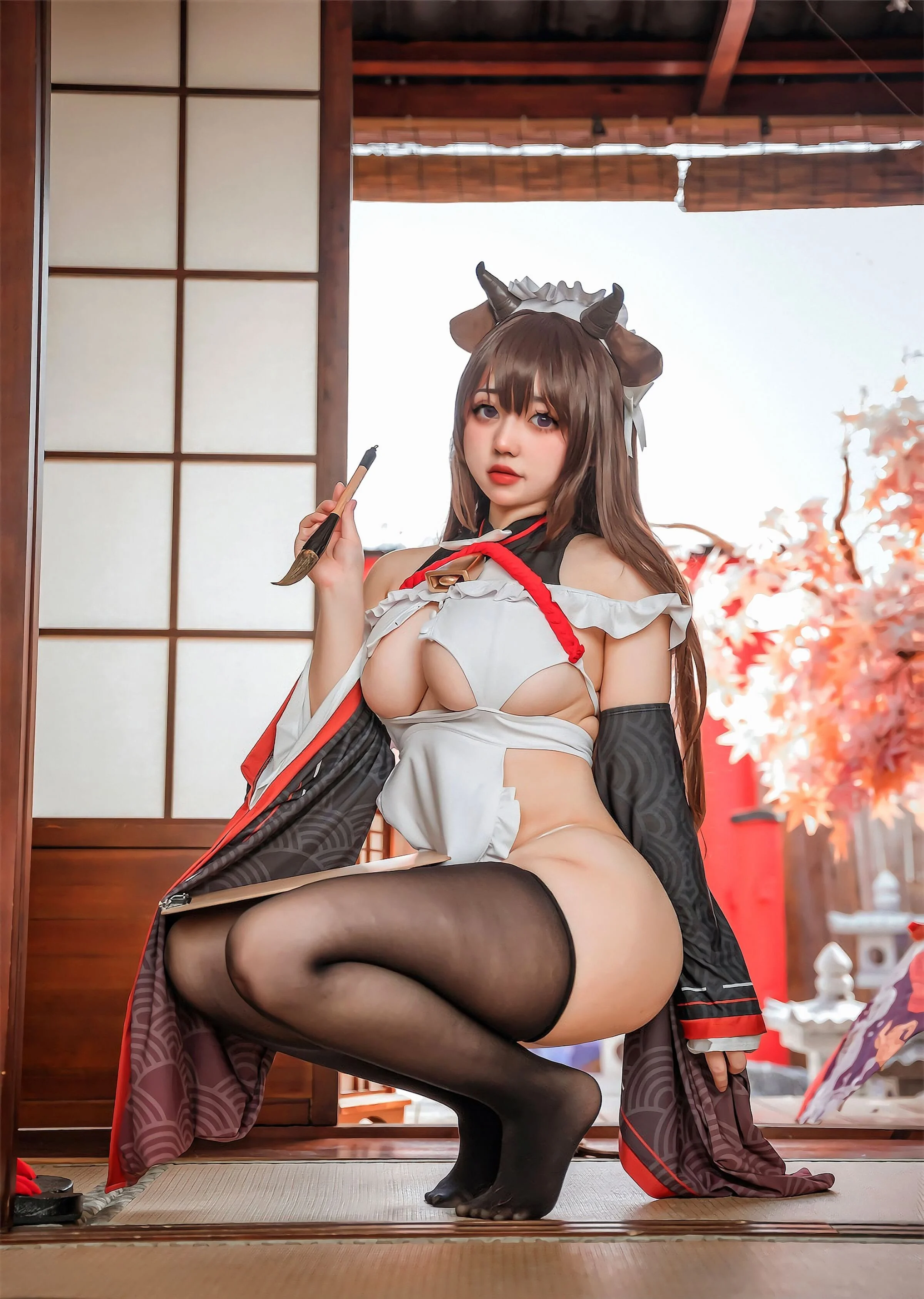 Đọc truyện hentai Tuyển tập Albums siêu phẩm Cosplay - Chap 250 - [AhRiRi_Ganlory] Cô hầu gái bối rối của Azur Lane