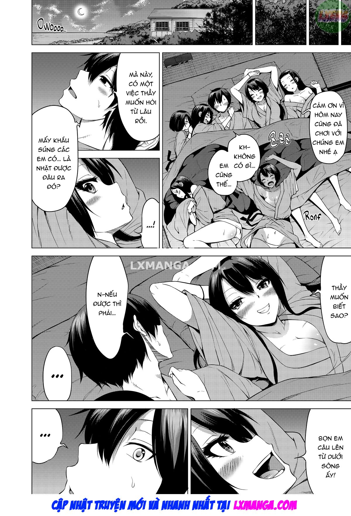 Đọc truyện hentai Nanaka no Rakuen ~Inaka no Gakkou de Bishoujo Harem - Chap 5: Slippery Sisters