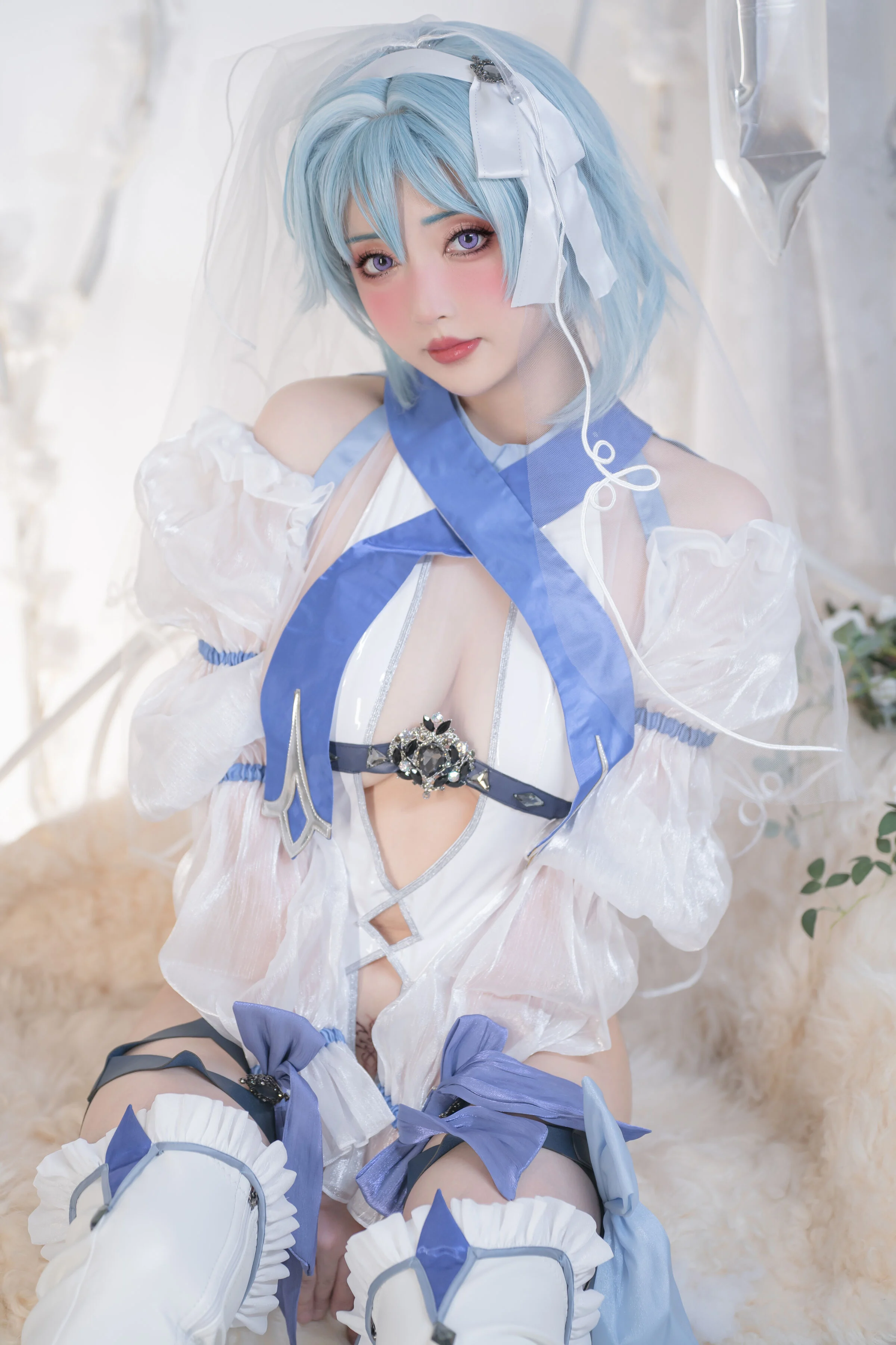 Đọc truyện hentai Tuyển tập Albums siêu phẩm Cosplay - Chap 489 - Crash Girl Meow Xiaoji & Yunshao - Genshin Impact Bride: Eula & Ganyu