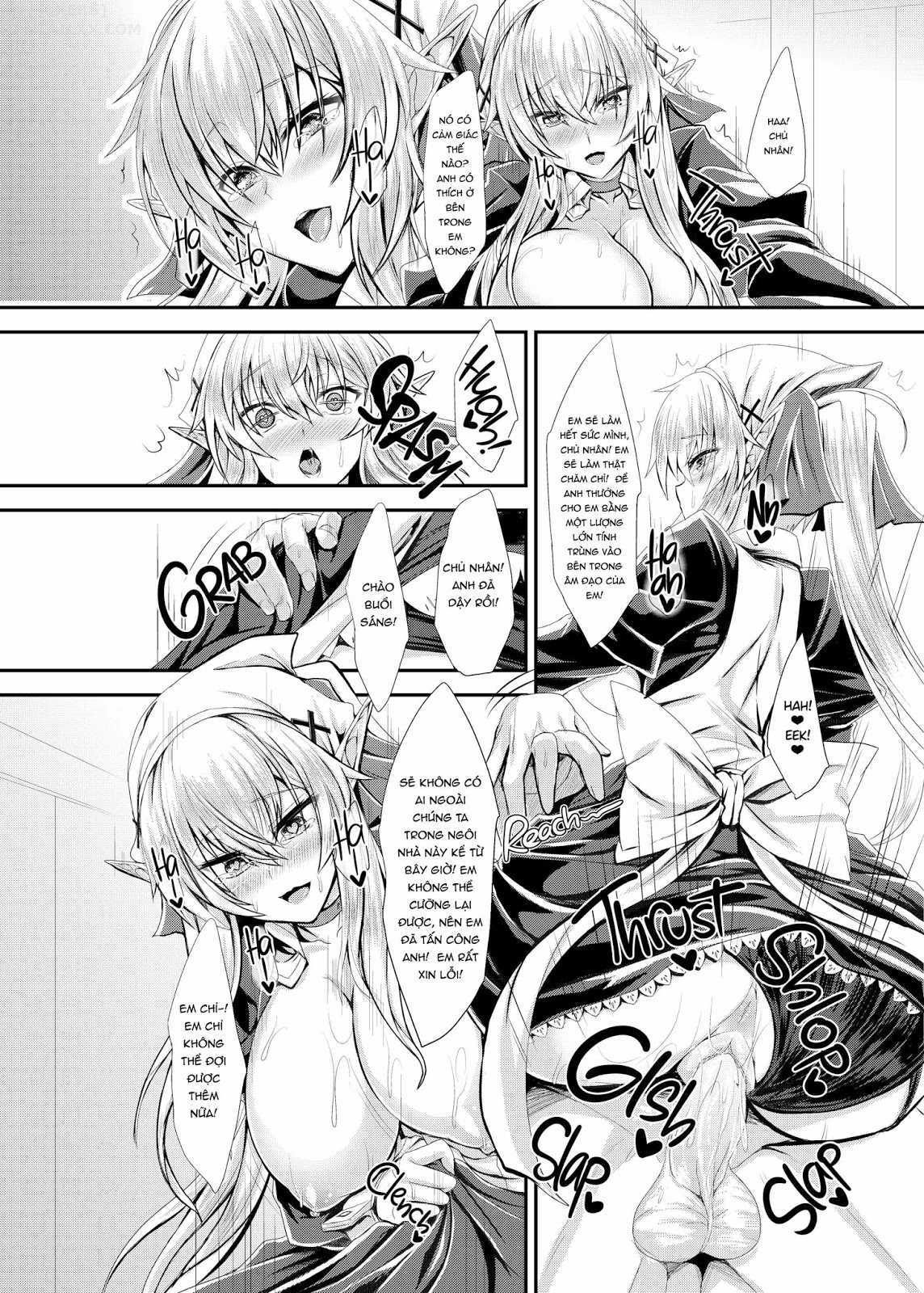 Đọc truyện hentai I Love You So, Young Master! - Chap 1 - I Want to Enjoy Wild Sex with My Elf Maid-