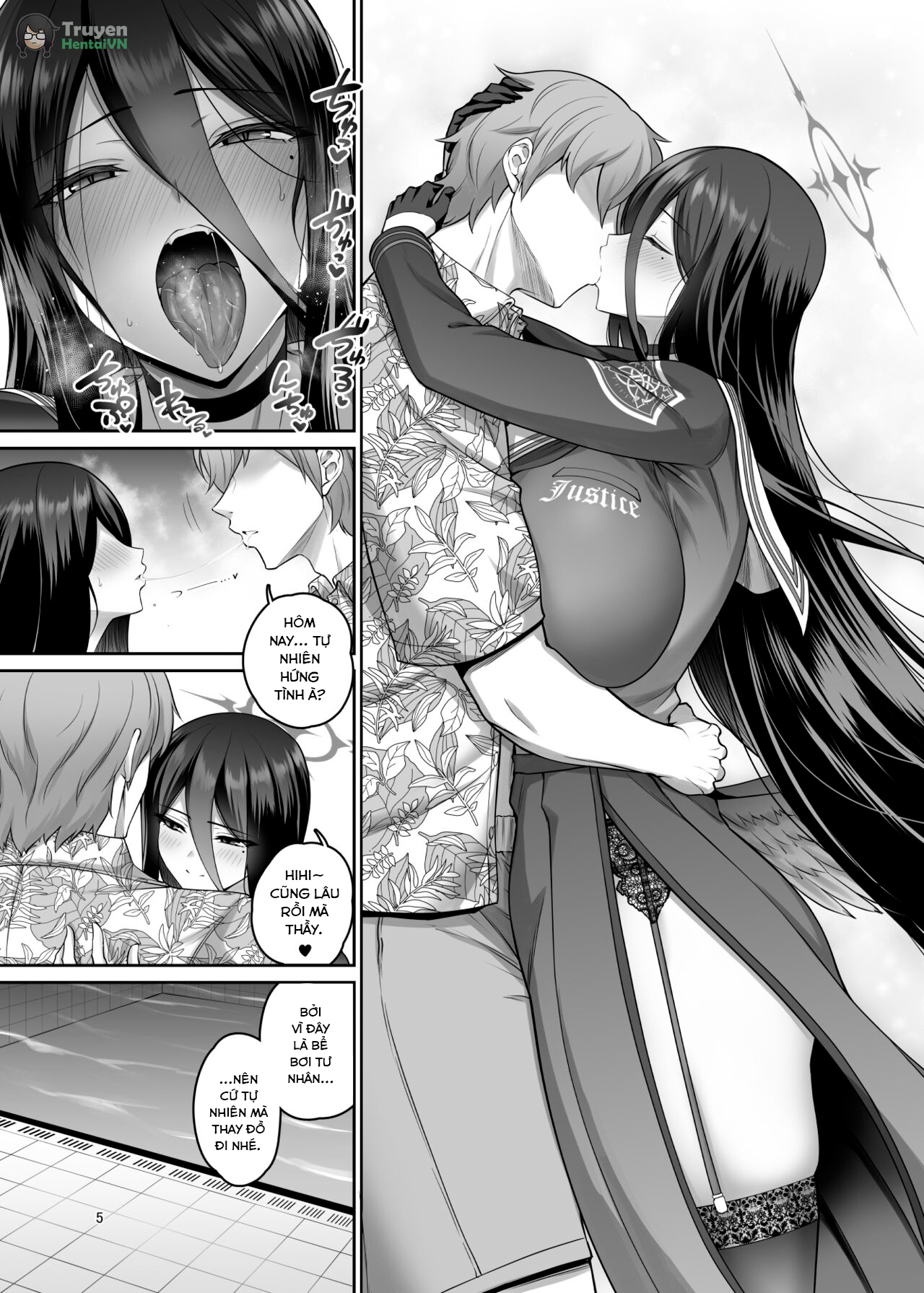 Đọc truyện hentai Mikkai Poolside (Blue Archive) - oneshot
