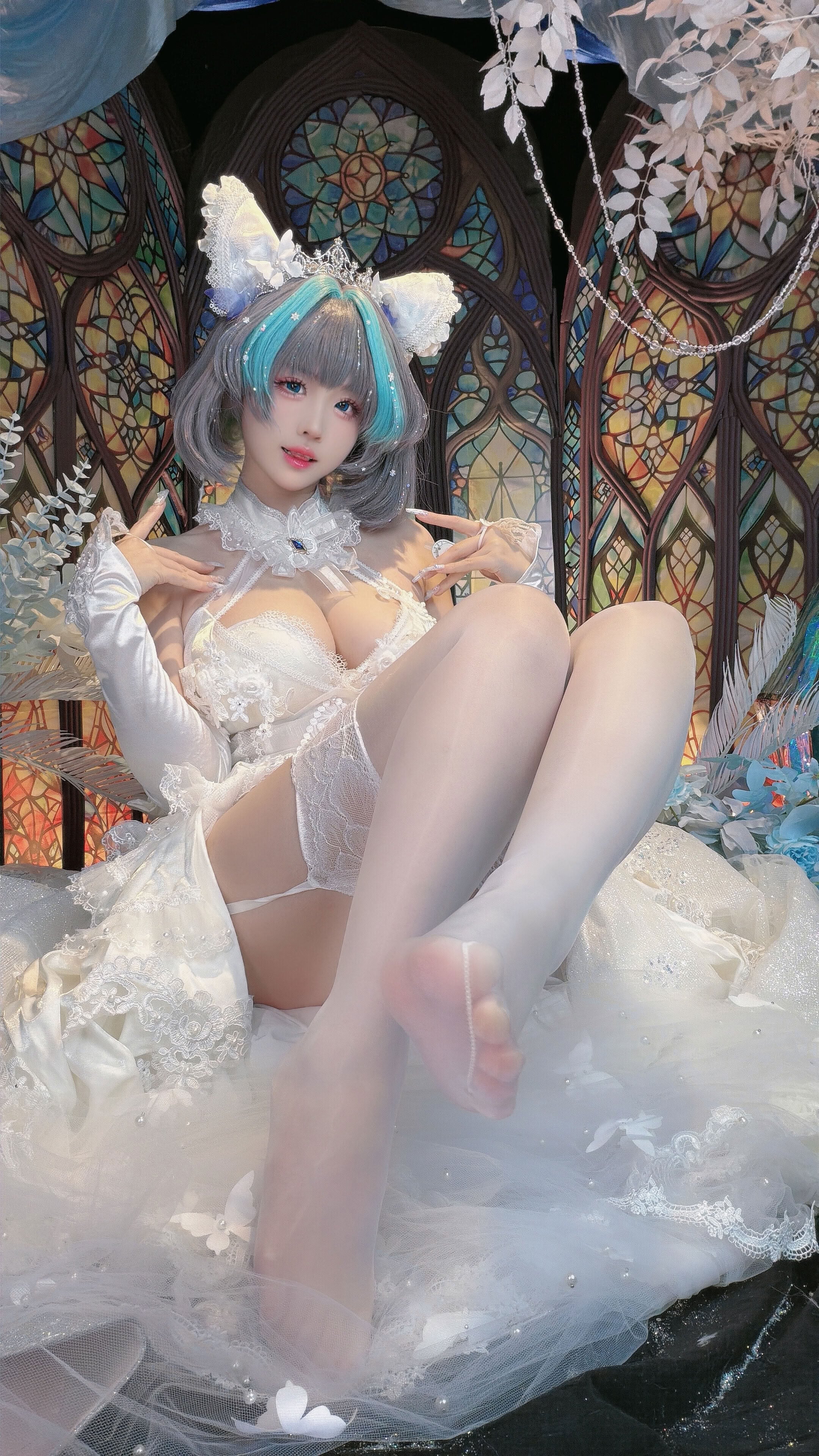 Đọc truyện hentai Tuyển tập Albums siêu phẩm Cosplay - Chap 1371 - Mikomikoww - Bride Cheshire