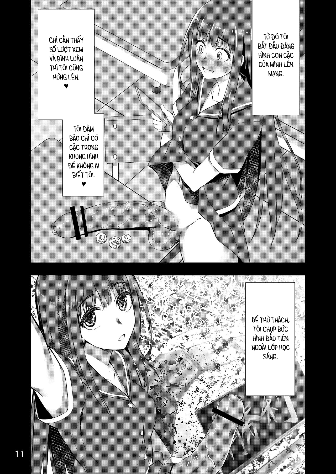 Đọc truyện hentai Cô gái tự sướng sau giờ học - Oneshot