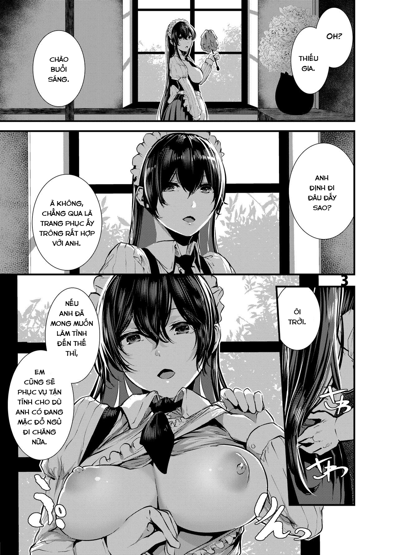 Đọc truyện hentai Maguro Maid to Mecha Shikotama Ecchi - Oneshot