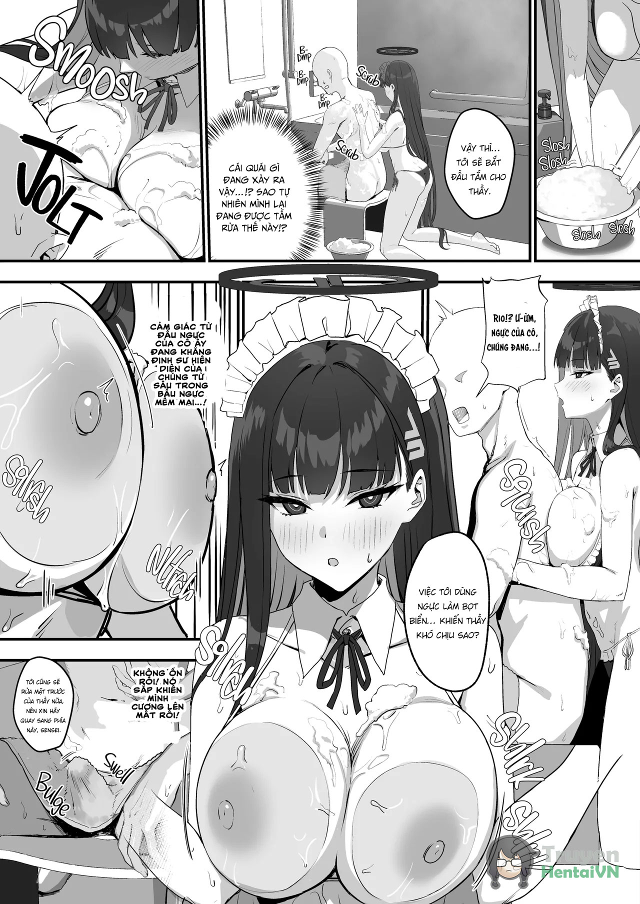 Đọc truyện hentai Tsukatsuki Rio no Maid Seikatsu (Blue Archive) - Oneshot