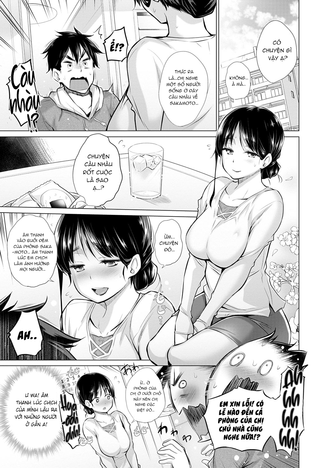 Đọc truyện hentai Trong Phòng Tôi Có Quá Nhiều Các Cô Gái Lạ! - Chap 4: Cả chị chủ nhà cũng...