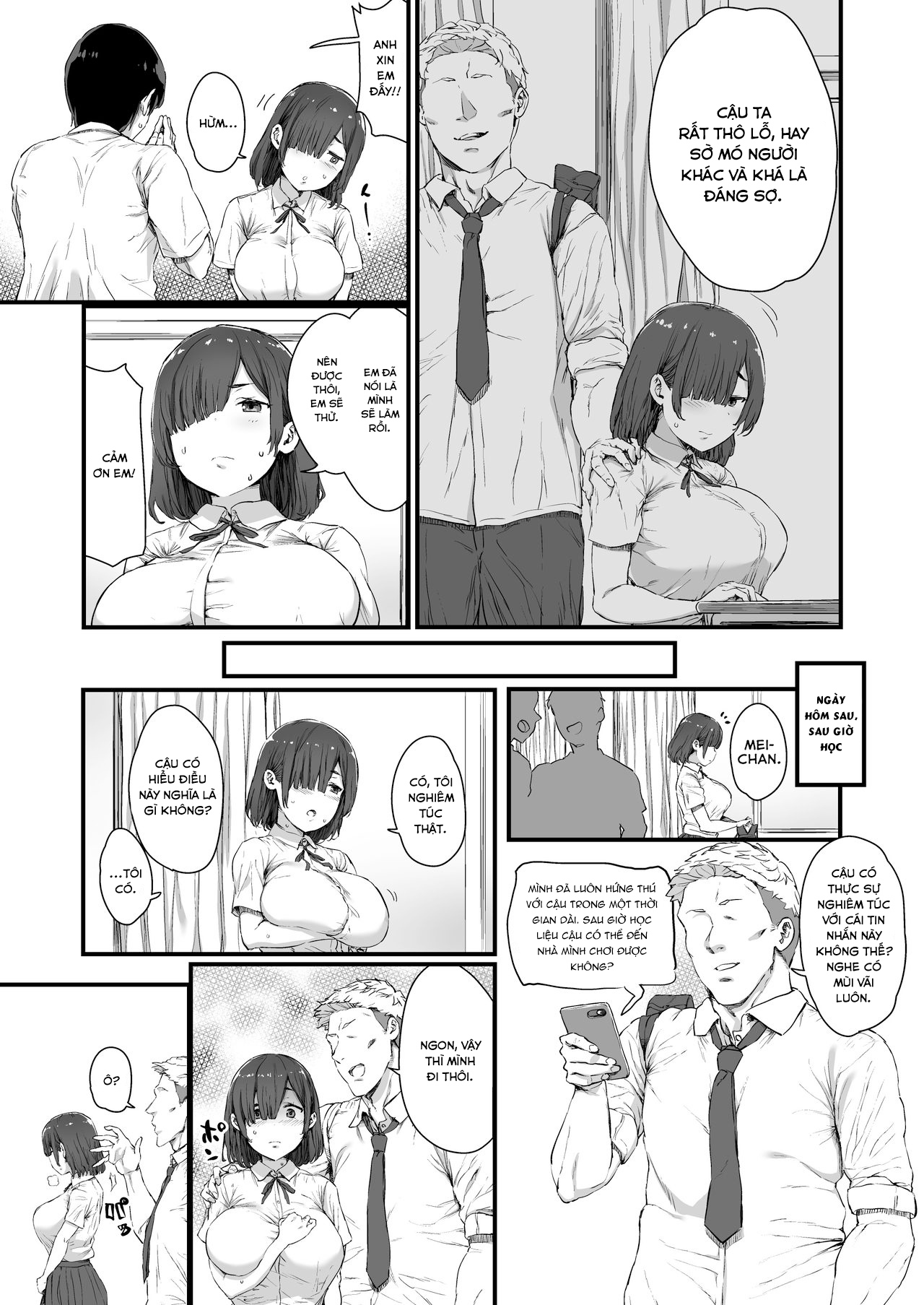 Đọc truyện hentai Cậu bạn trai thích bị cắm sừng và cô bạn gái tóc che mắt - Oneshot