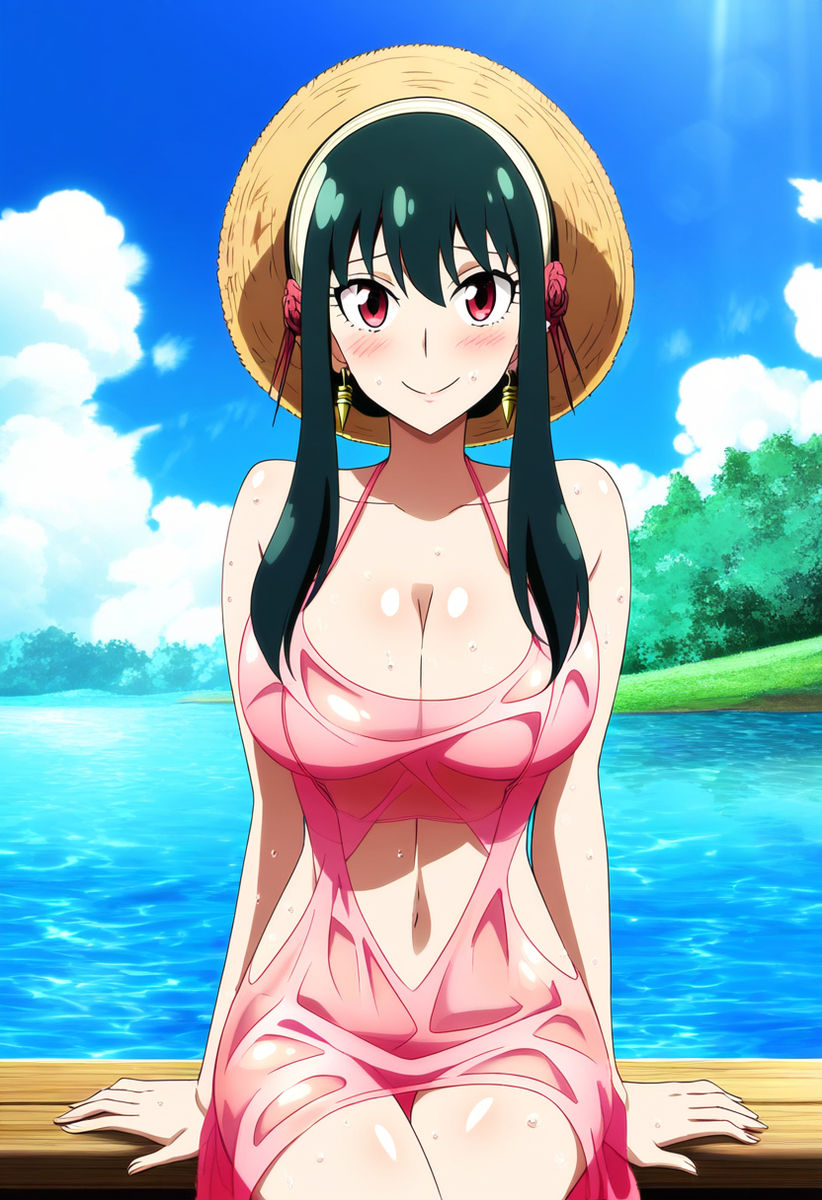 Đọc truyện hentai Tuyển tập Albums Art hentai - Chap 322 - Yor Forger AI illustration straw hat