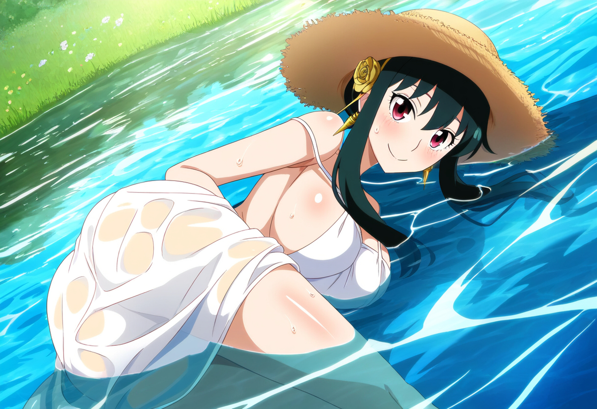 Đọc truyện hentai Tuyển tập Albums Art hentai - Chap 322 - Yor Forger AI illustration straw hat