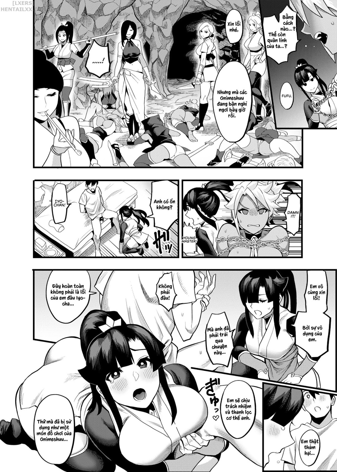 Đọc truyện hentai Oideyo! Kunoichi no Sato - Chap 2: Onimeshuu Kunoichi Gaga Shuurai no Maki